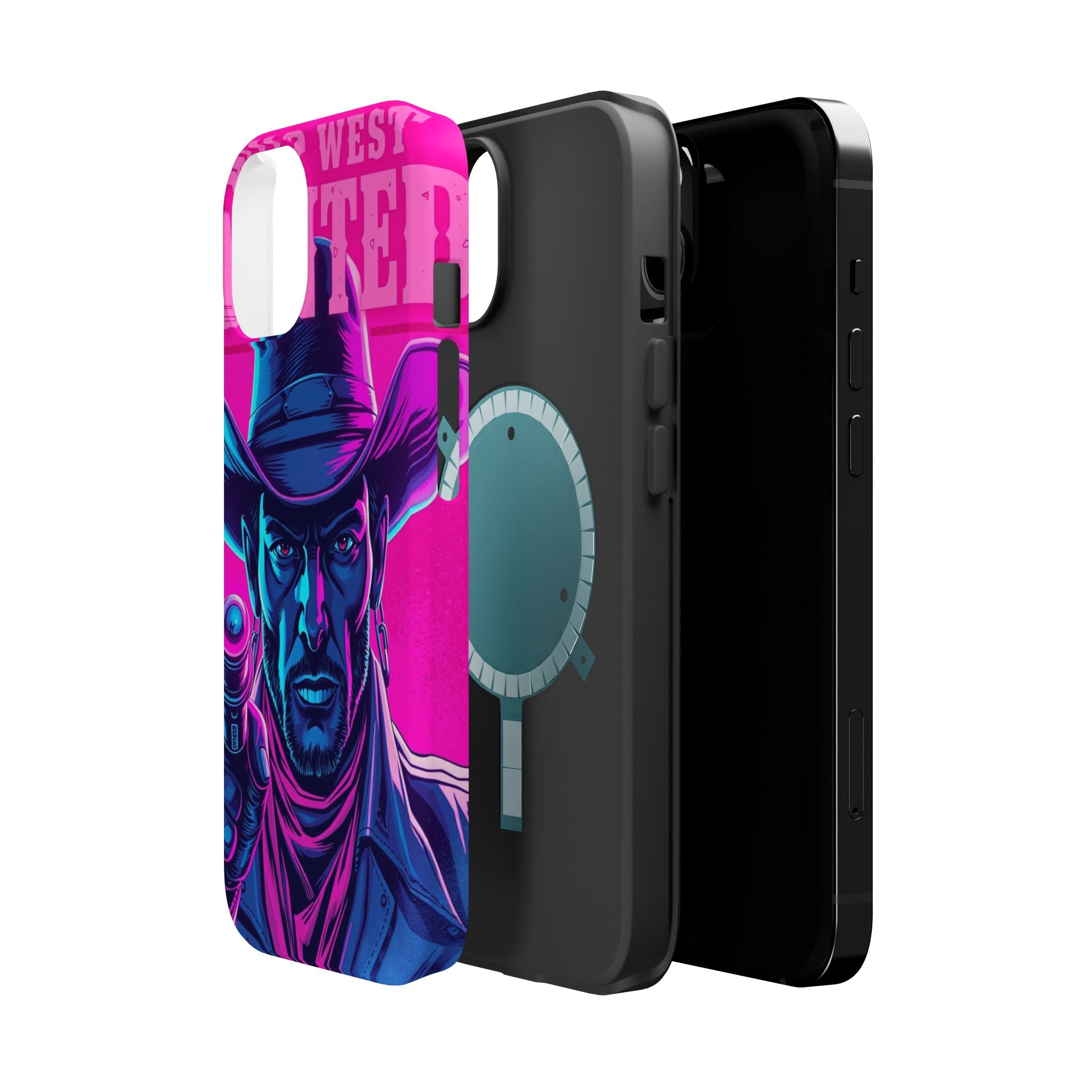 iPhone Wild West Wanted Neon Cyberpunk Slim Everyday Designer Case · iPhone Case
