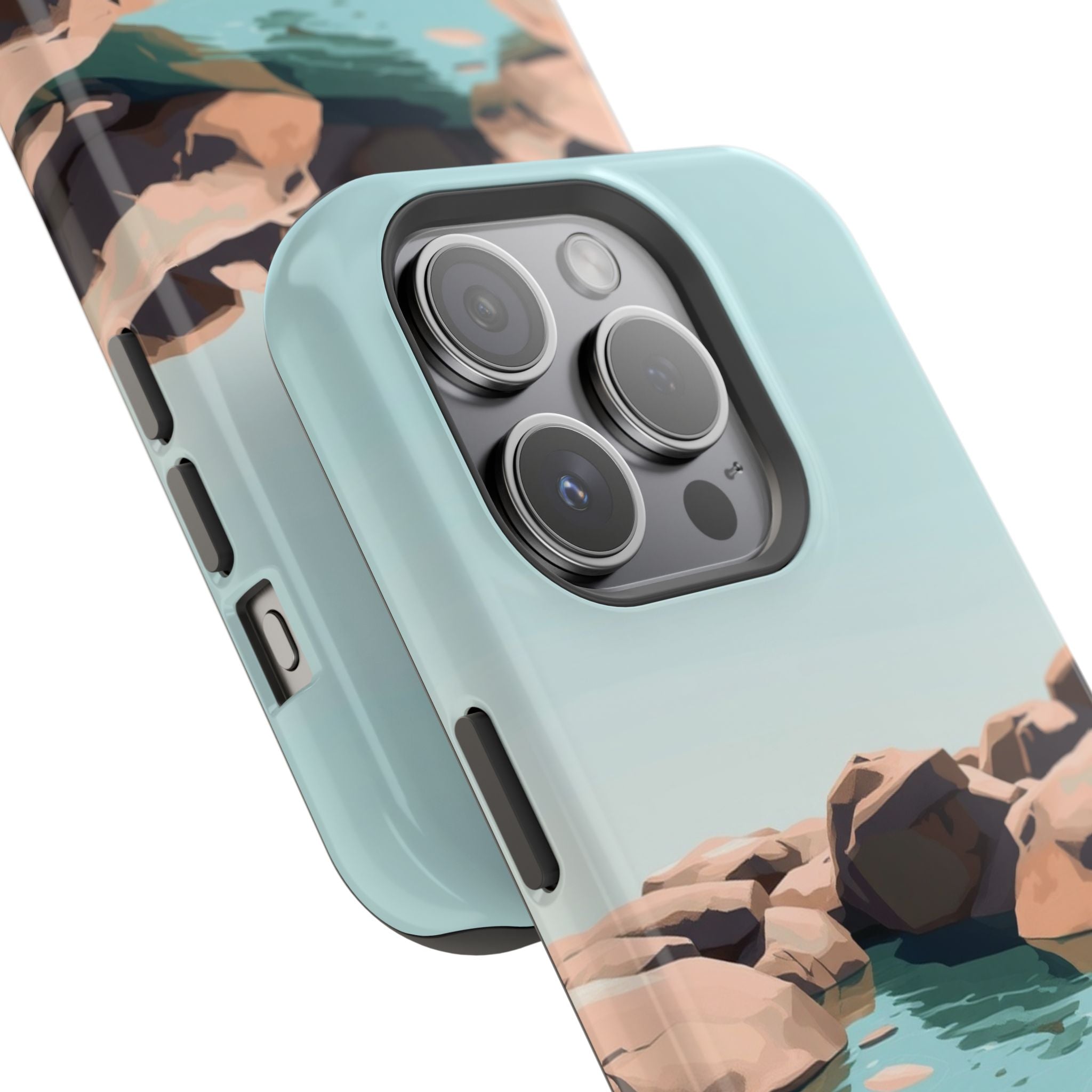 iPhone Tidal Pool Oil Painting Impressionist Slim iPhone Everyday · iPhone Case