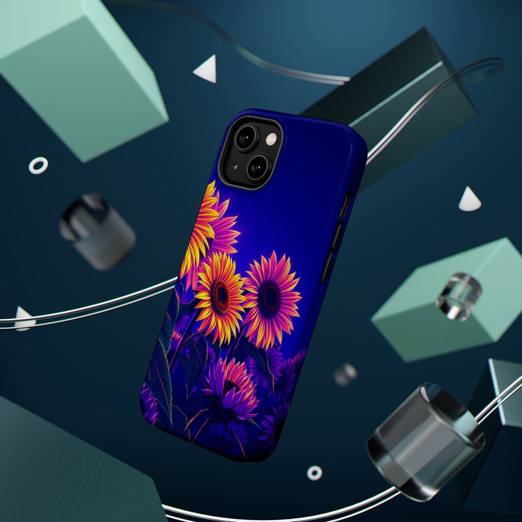 iPhone Indigo And Violet Sunflower Pop Slim Everyday Designer Case · iPhone Case