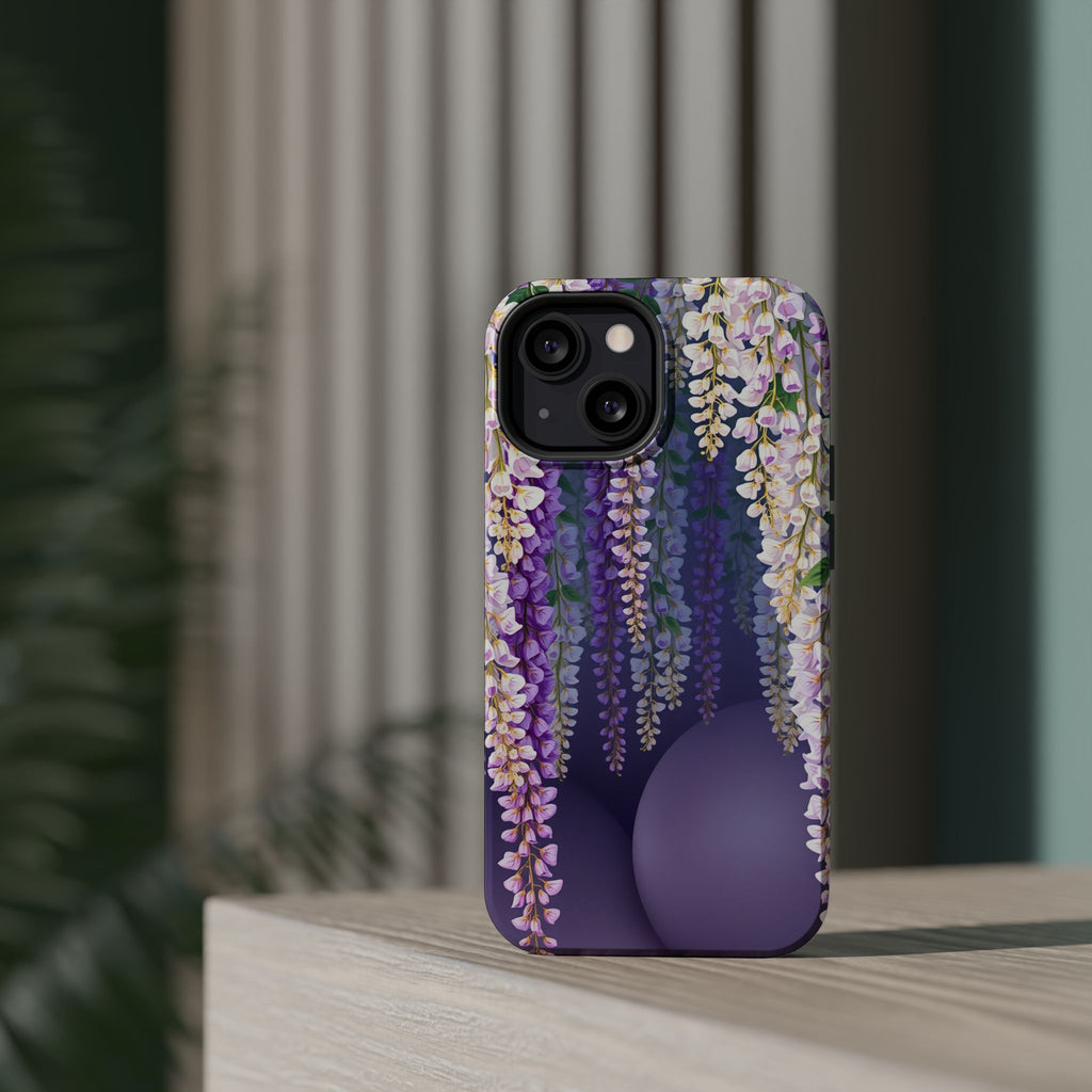 iPhone Mint And Blush Wisteria Cascade Slim Everyday Designer Case · iPhone Case