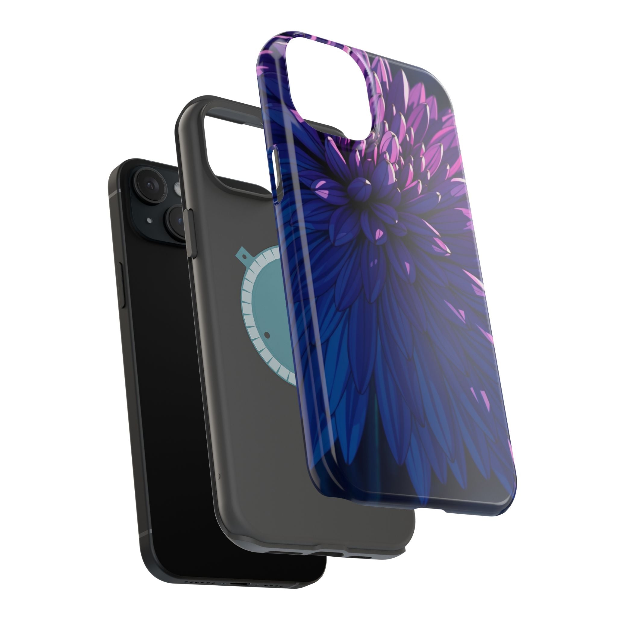 iPhone Indigo And Violet Chrysanthemum Classic Soft iPhone Finish · iPhone Case