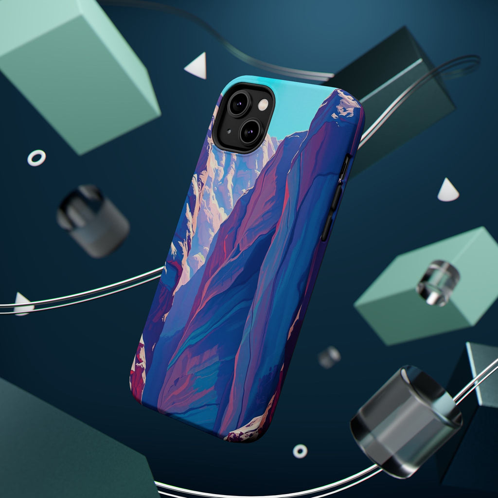 iPhone Cyan And Magenta Canyon Wall Slim Everyday Designer Case · iPhone Case