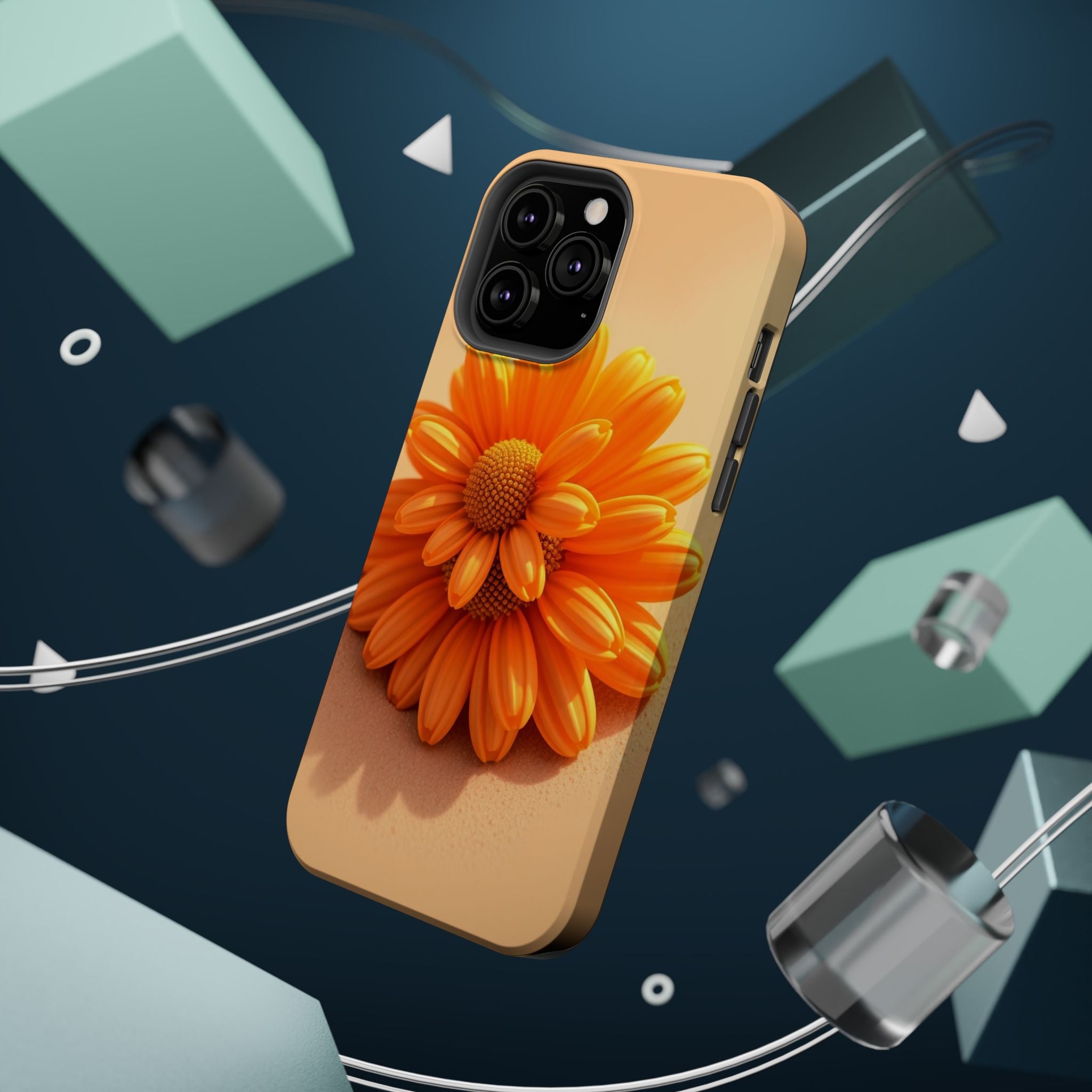 iPhone Burnt Orange And Sand Daisy Chain Slim Everyday Designer · iPhone Case