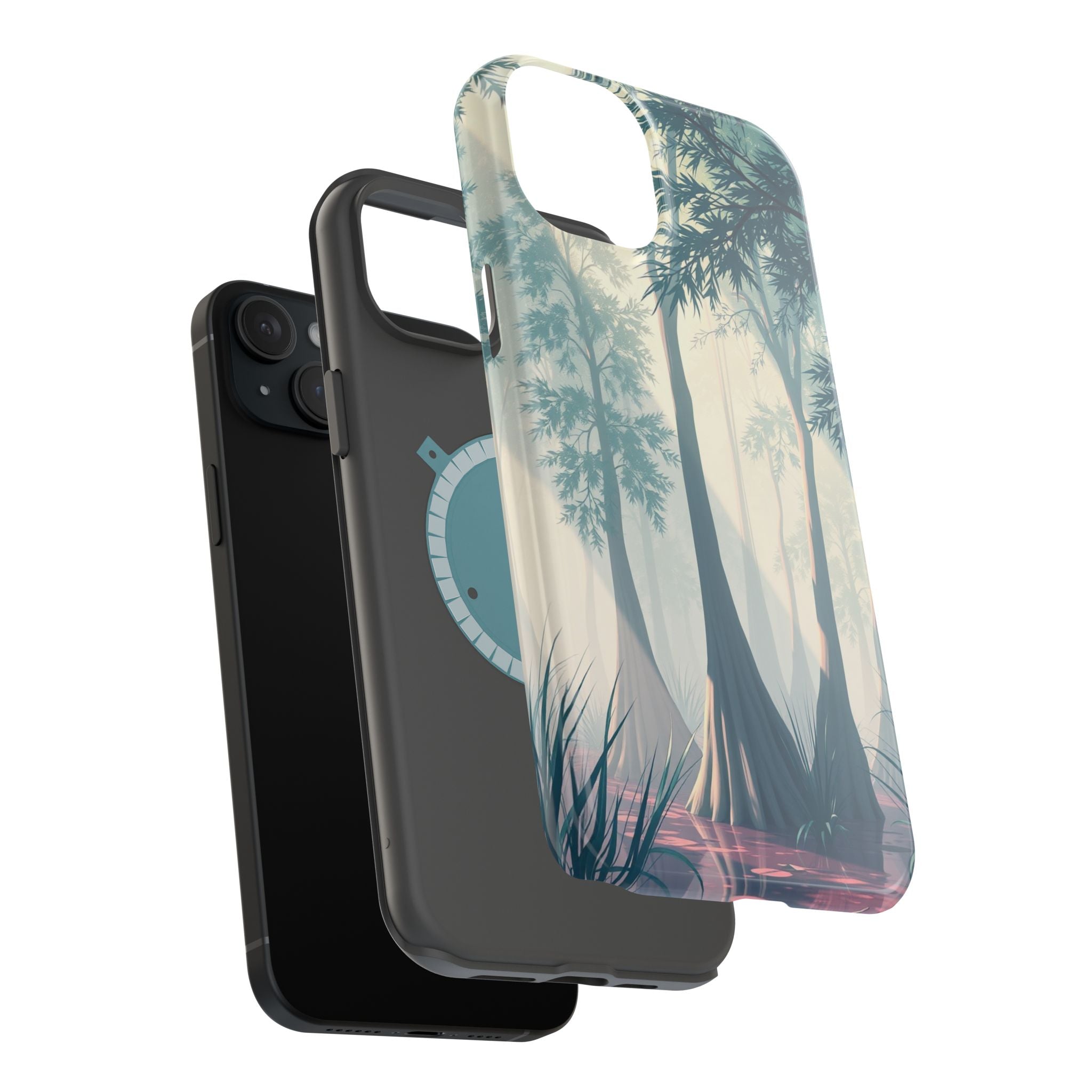 iPhone Mint And Blush Cypress Swamp Slim Everyday Designer Case · iPhone Case