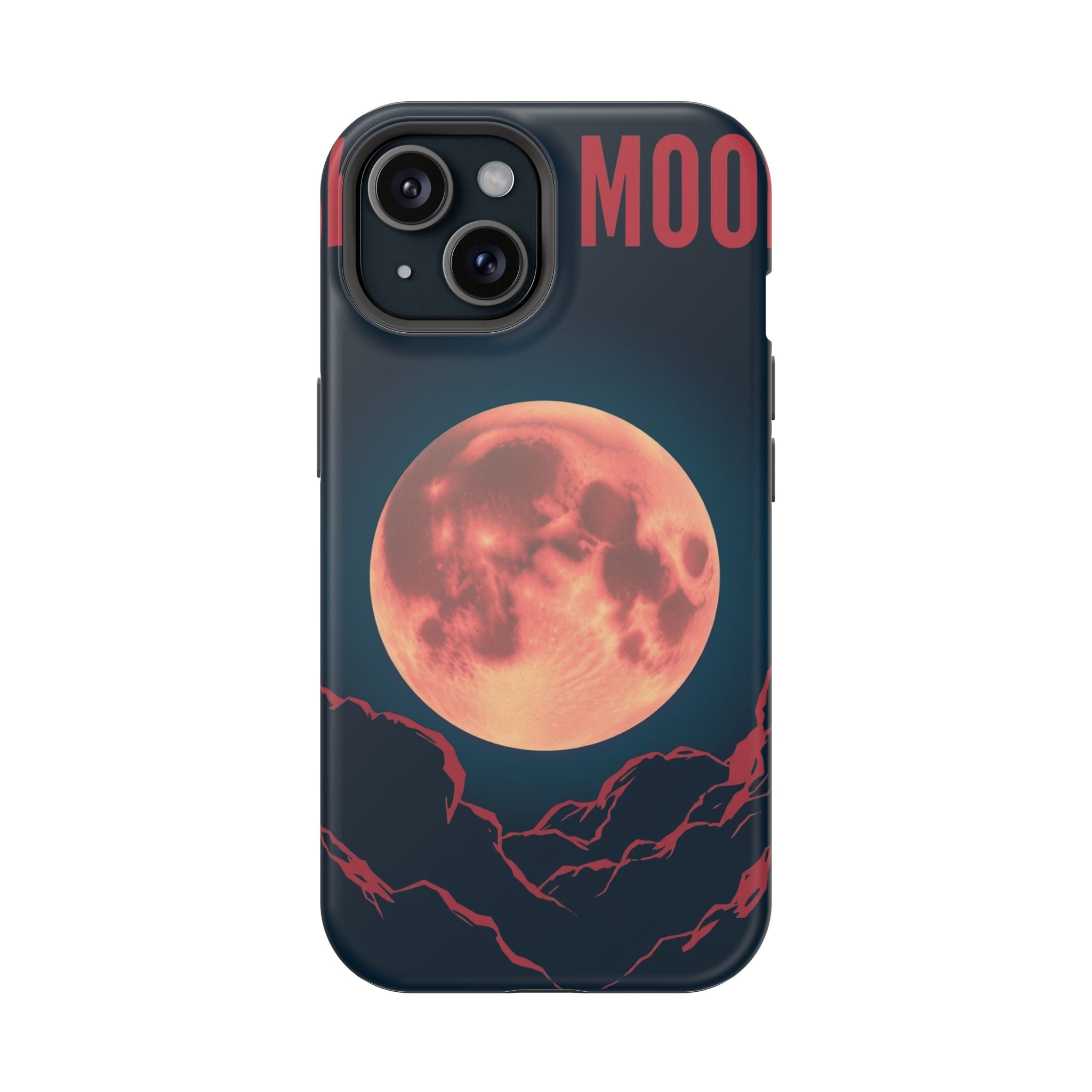 iPhone Blood Moon Rise Vintage Retro Poster Slim Everyday Designer Case · iPhone