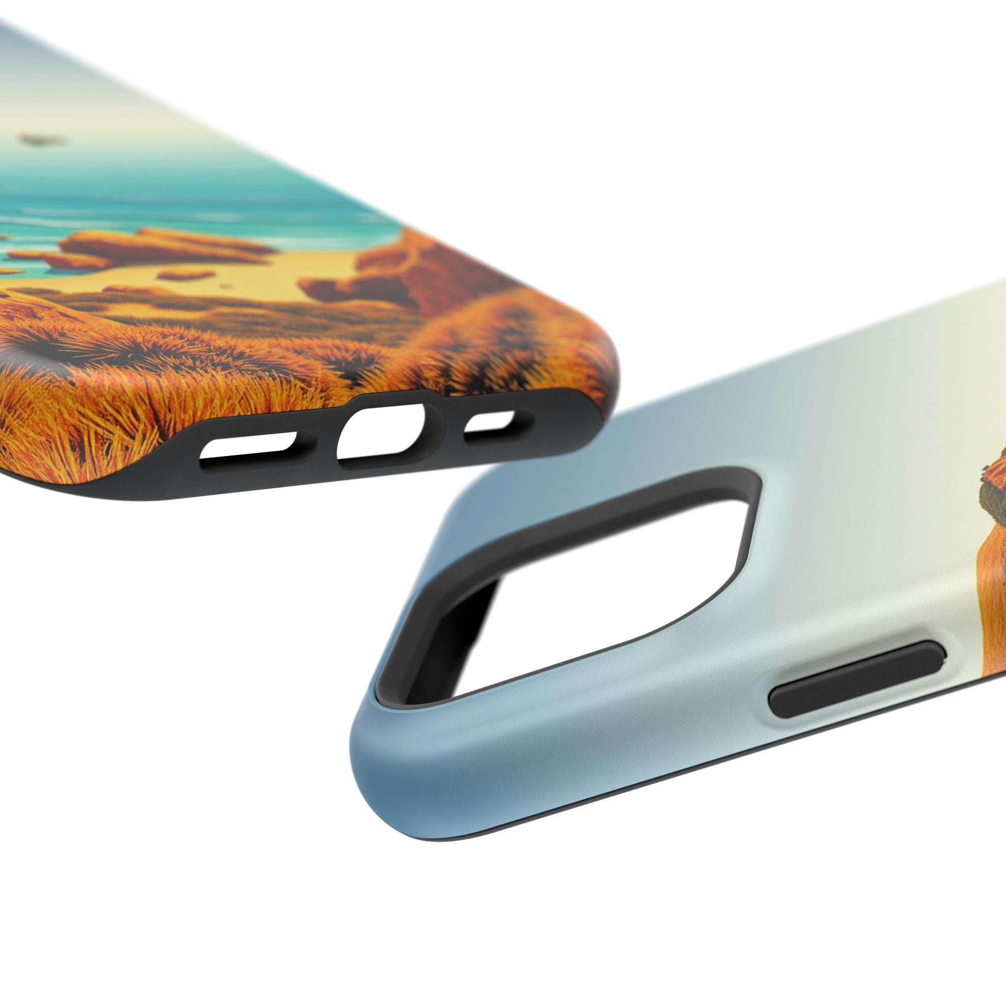 iPhone Mustard And Rust Pebble Beach Slim Everyday iPhone 14 Designer · iPhone C