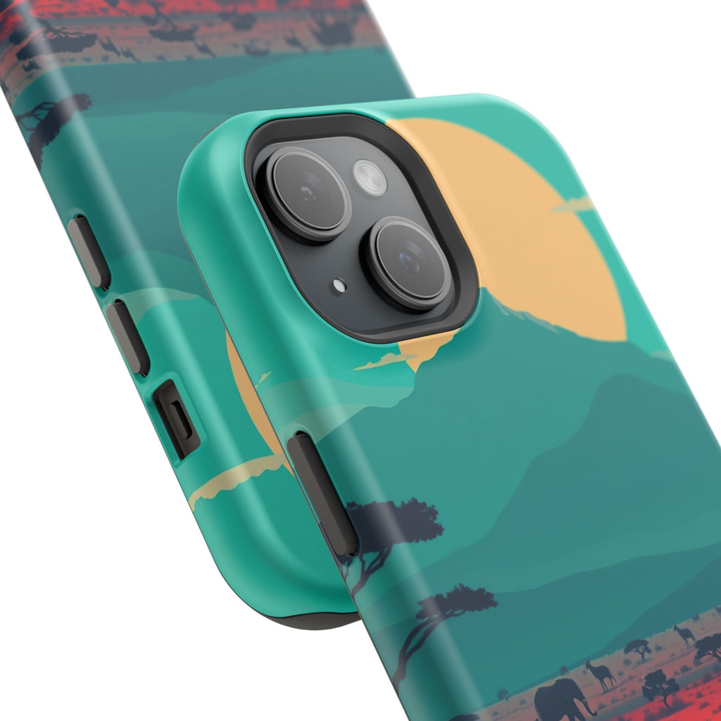 iPhone Savanna Horizon Vintage Retro Poster Slim iPhone Everyday · iPhone Case