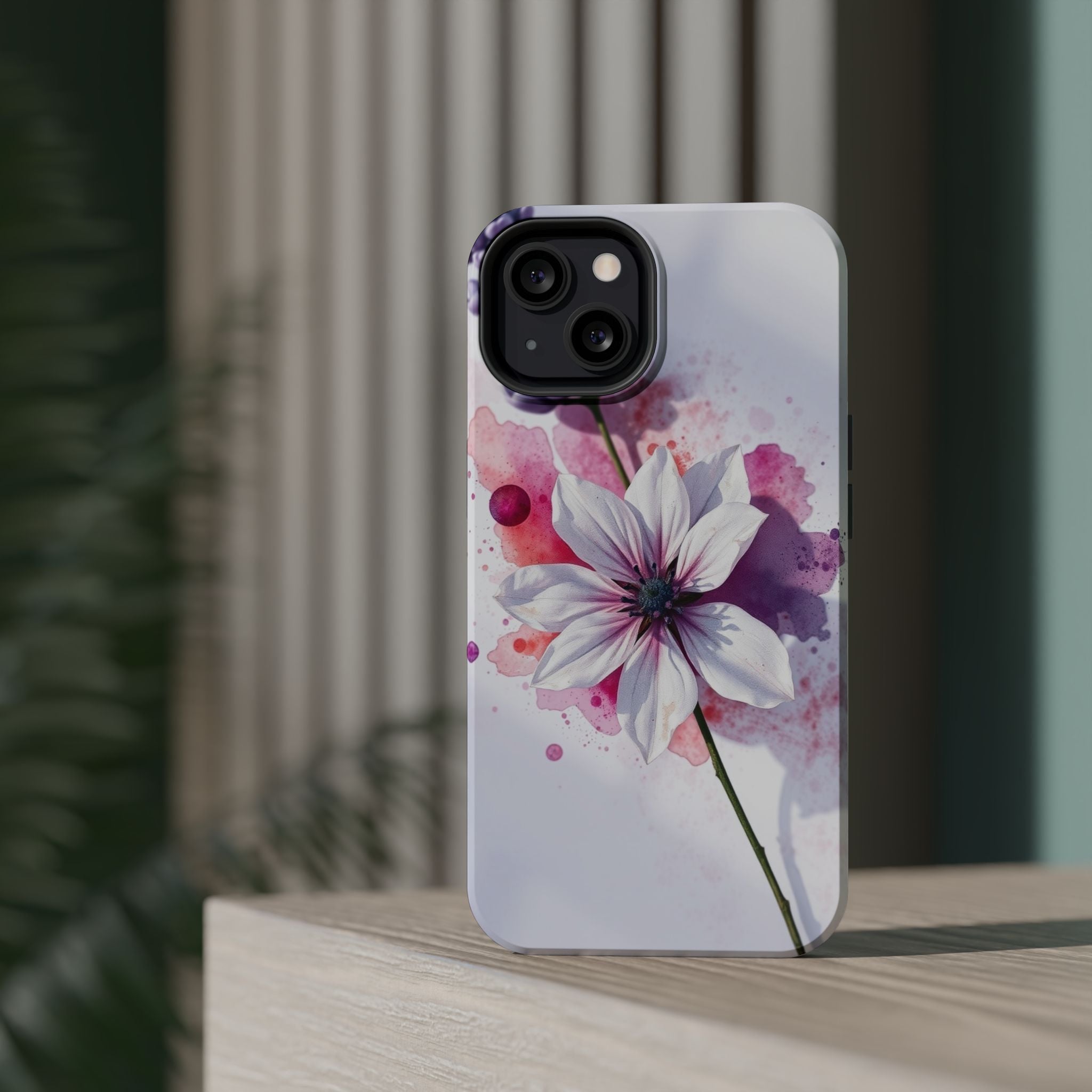 iPhone Floral Watercolor Splash Bold Art Slim Everyday iPhone 15 · iPhone Case