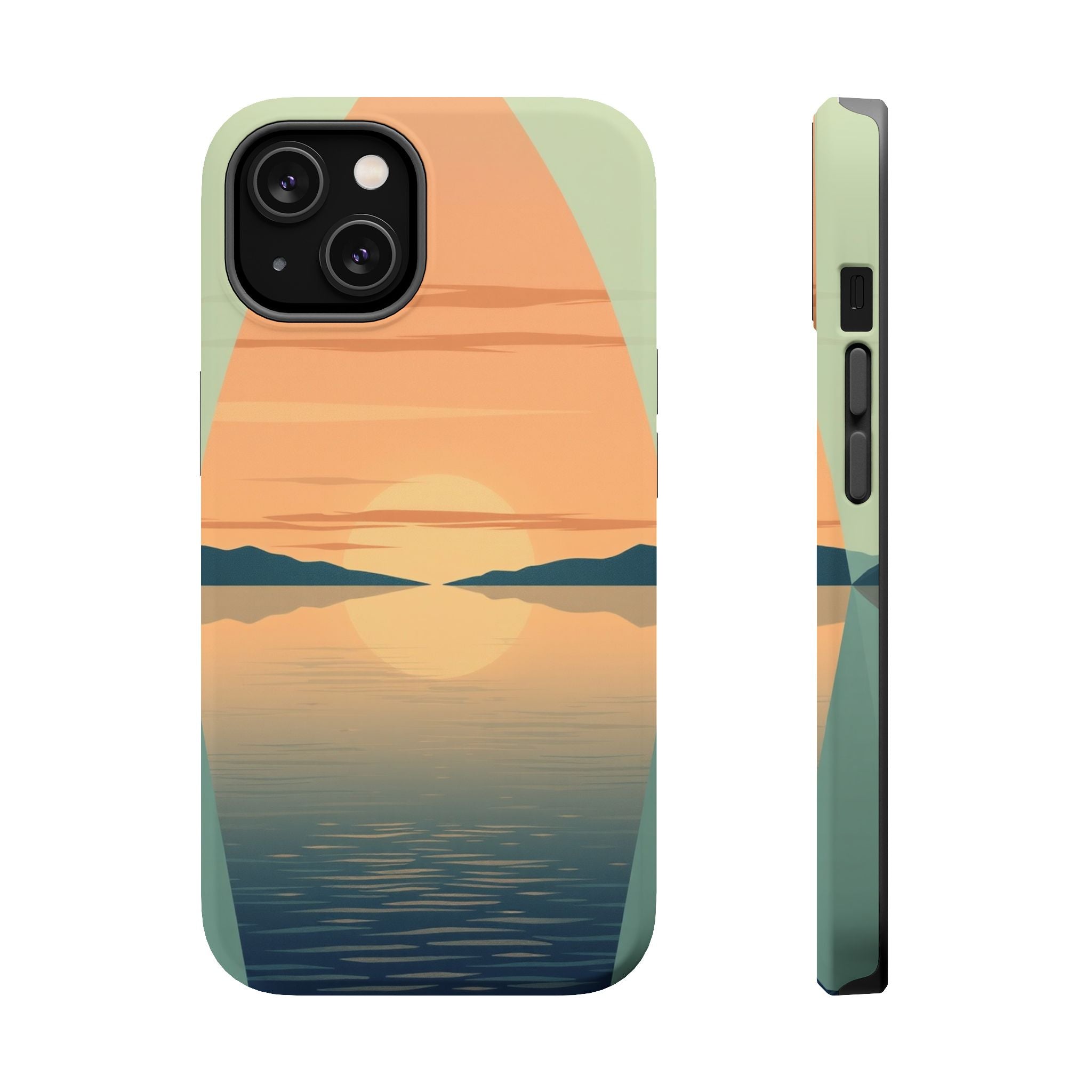 iPhone Sage And Ivory Lake at Twilight Slim Everyday Designer Case · iPhone Case
