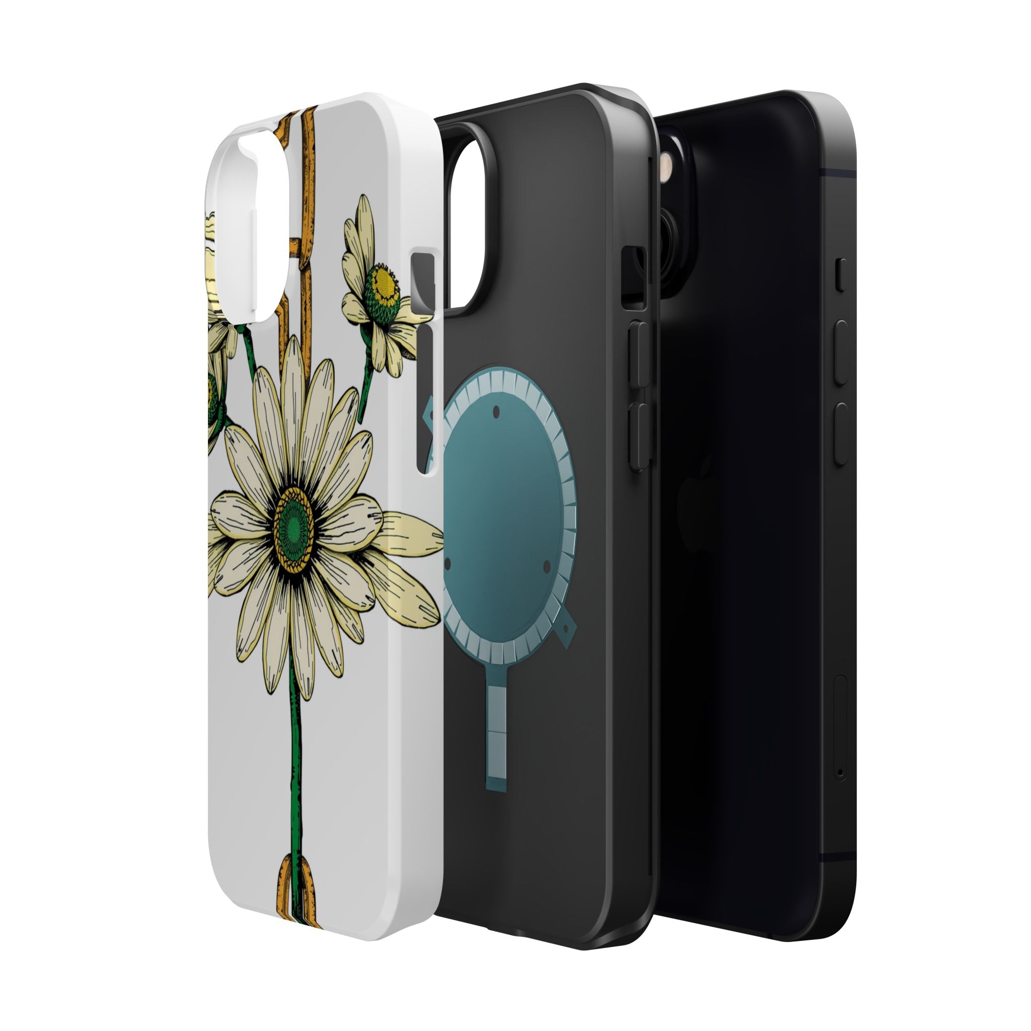 iPhone Daisy Chain Dark Gothic Ink Bold Modern Everyday Snap Case · iPhone Case