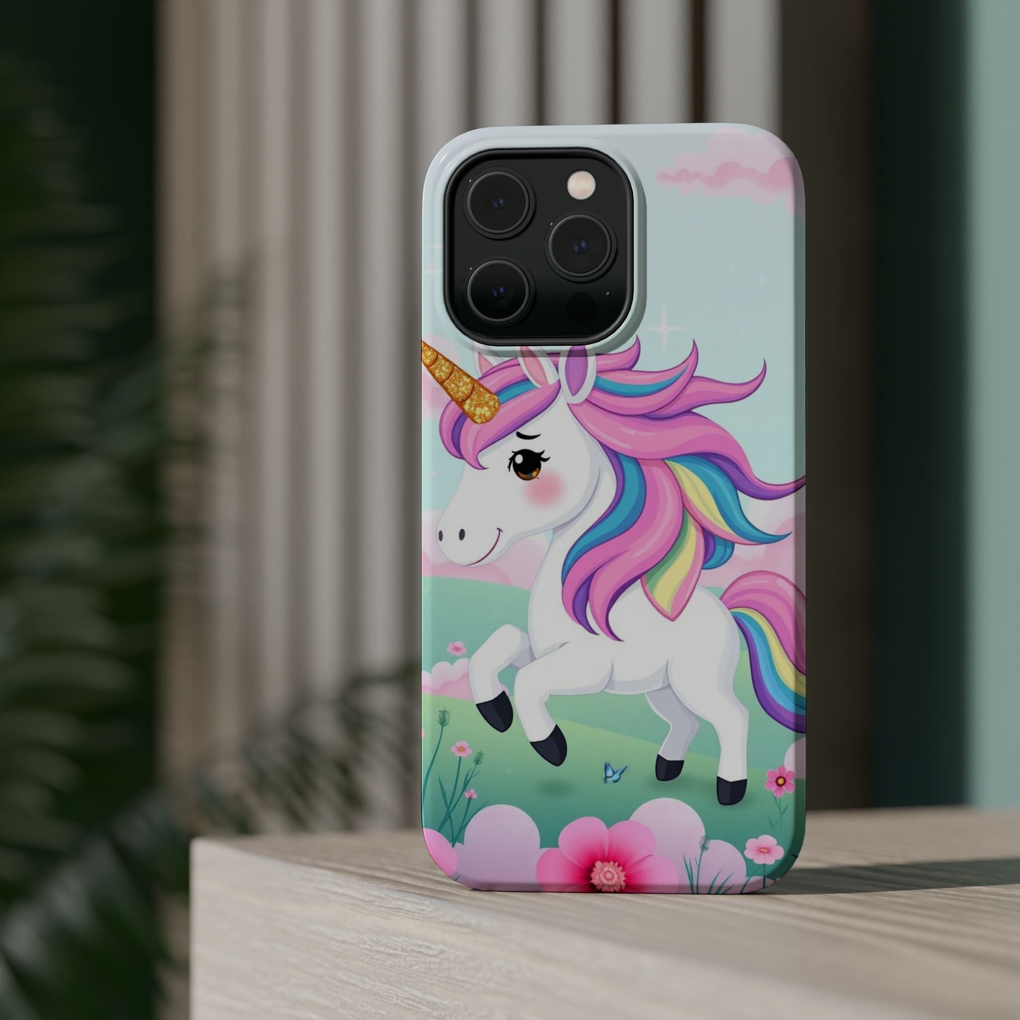 iPhone Rainbow Unicorn Kids Fun Soft iPhone Phone Case Gift Finish · iPhone Case