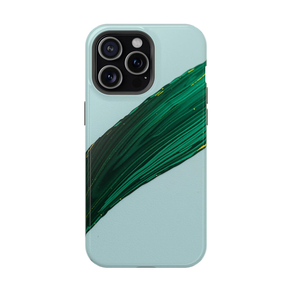 iPhone Emerald Green And Gold Calligraphic Stroke iPhone Clean Minimal · iPhone