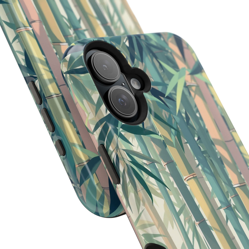 iPhone Mint And Blush Bamboo Grove Bold Modern Everyday Snap Case · iPhone Case