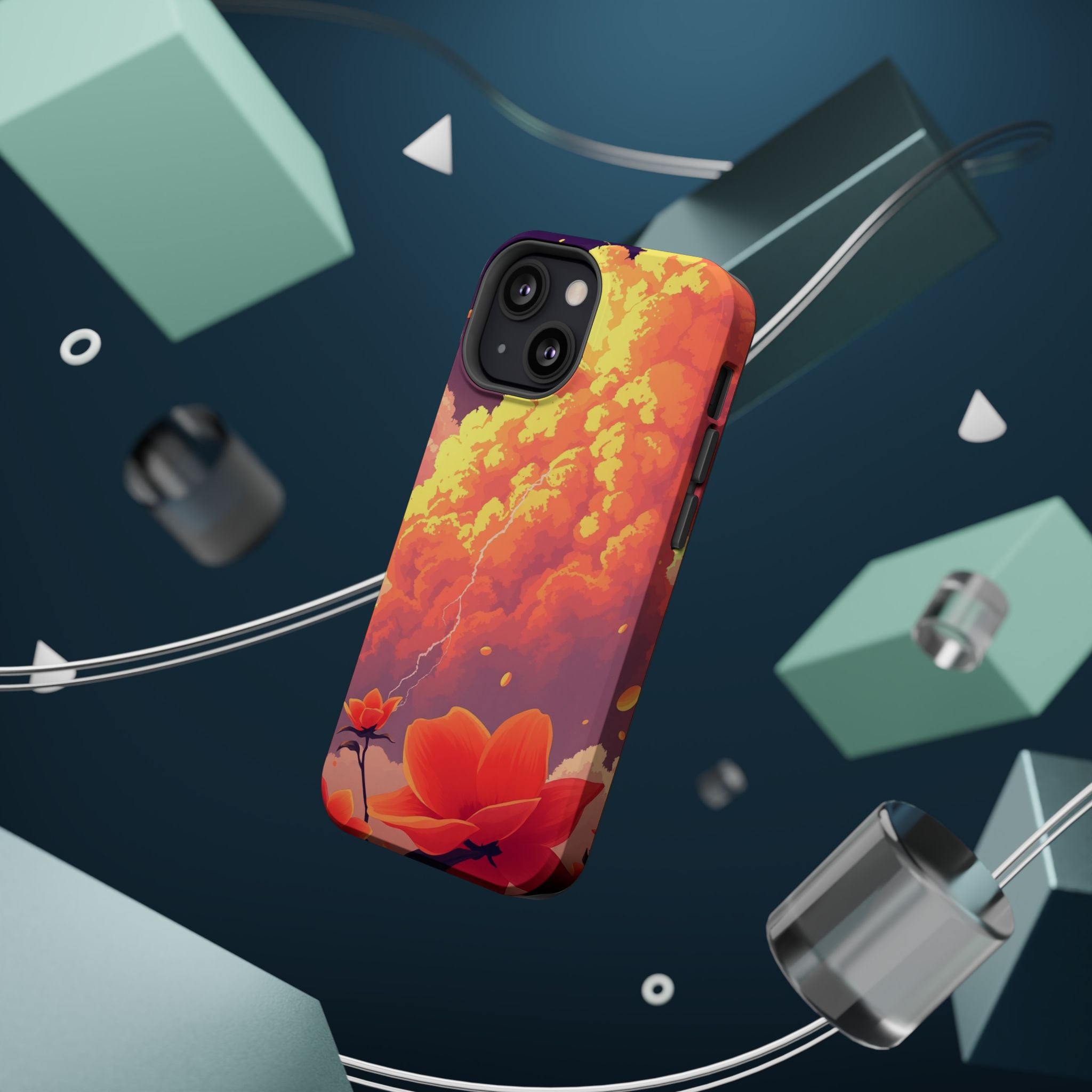 iPhone Sunset Amber And Peach Petal Storm Slim iPhone Everyday Designer · iPhone