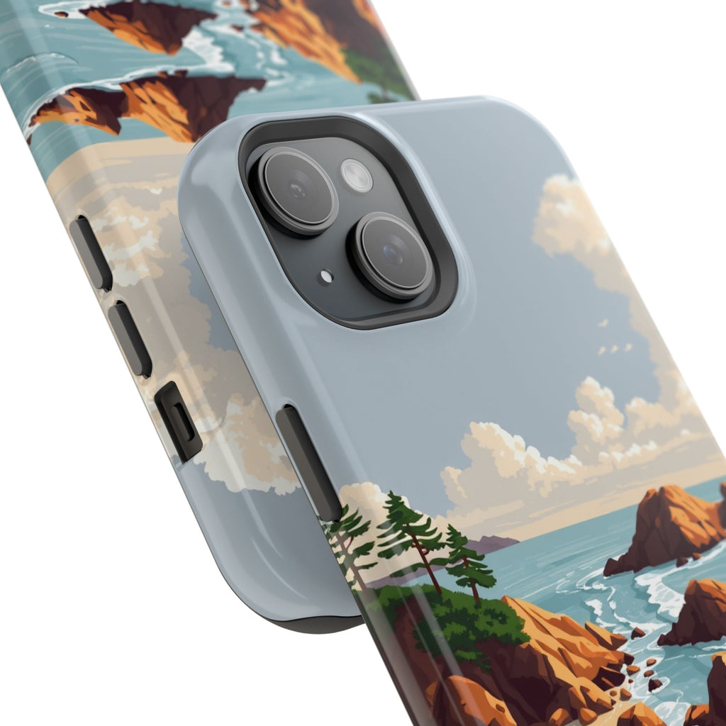 iPhone Mustard And Rust Pebble Beach Slim Everyday Designer Case · iPhone Case