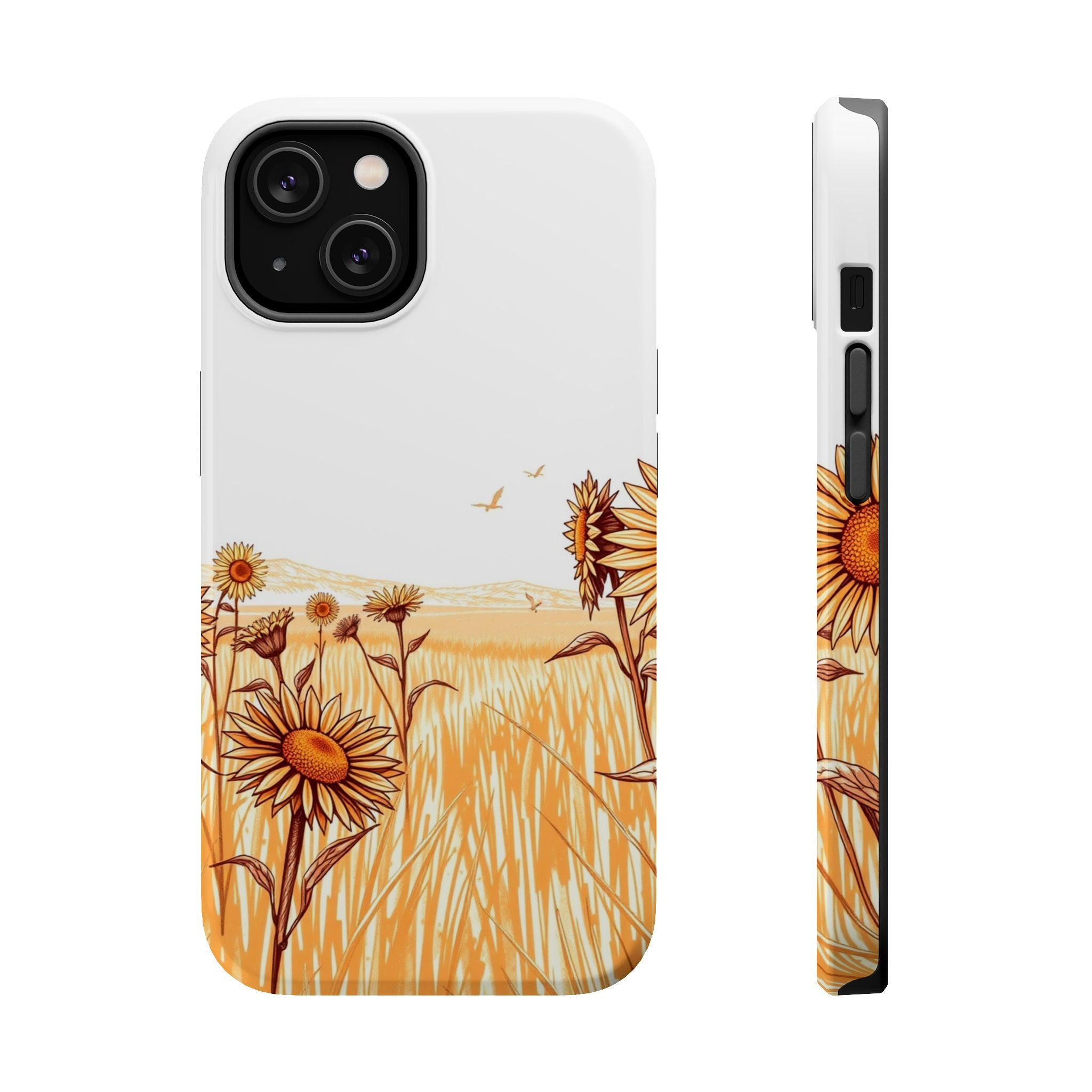 iPhone Burnt Orange And Sand Sunflower Prairie Soft iPhone Finish · iPhone Case