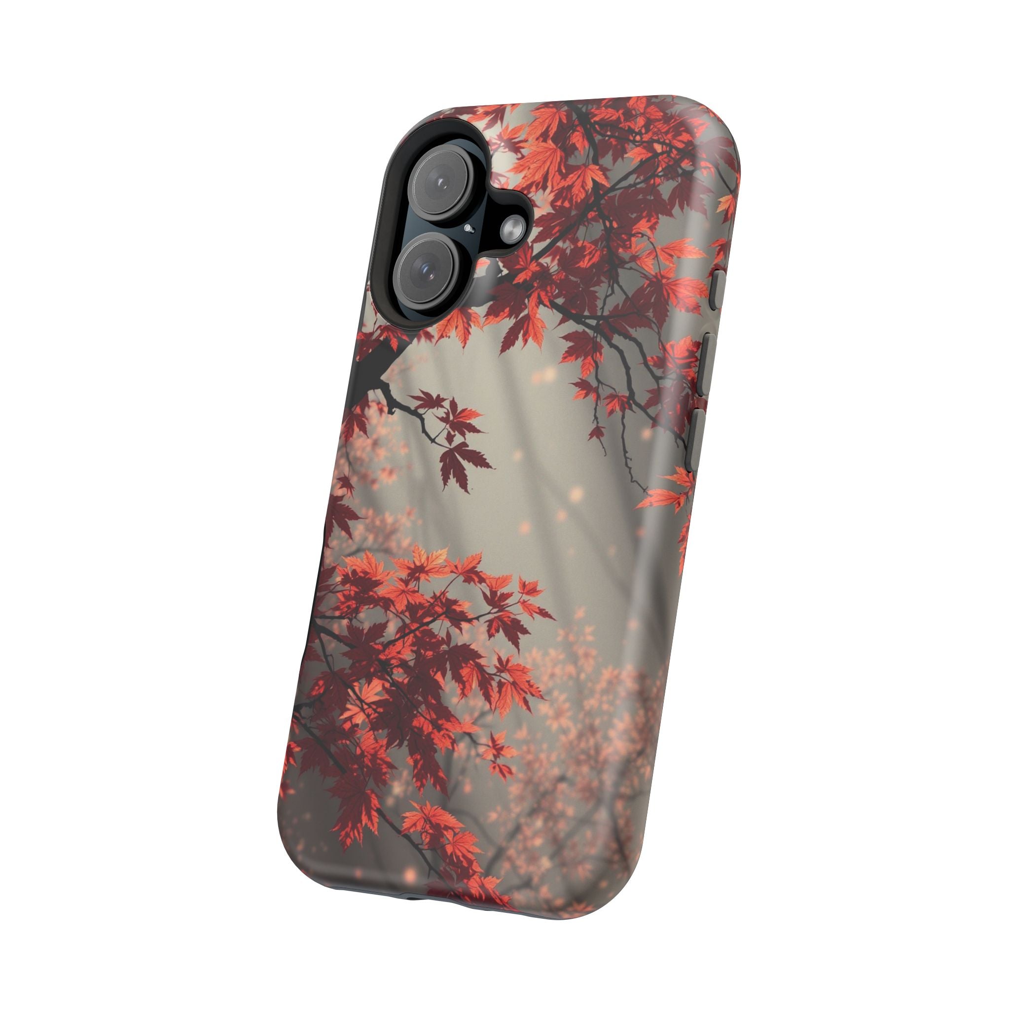 iPhone Charcoal And Copper Autumn Maple Slim Everyday iPhone 17 · iPhone Case