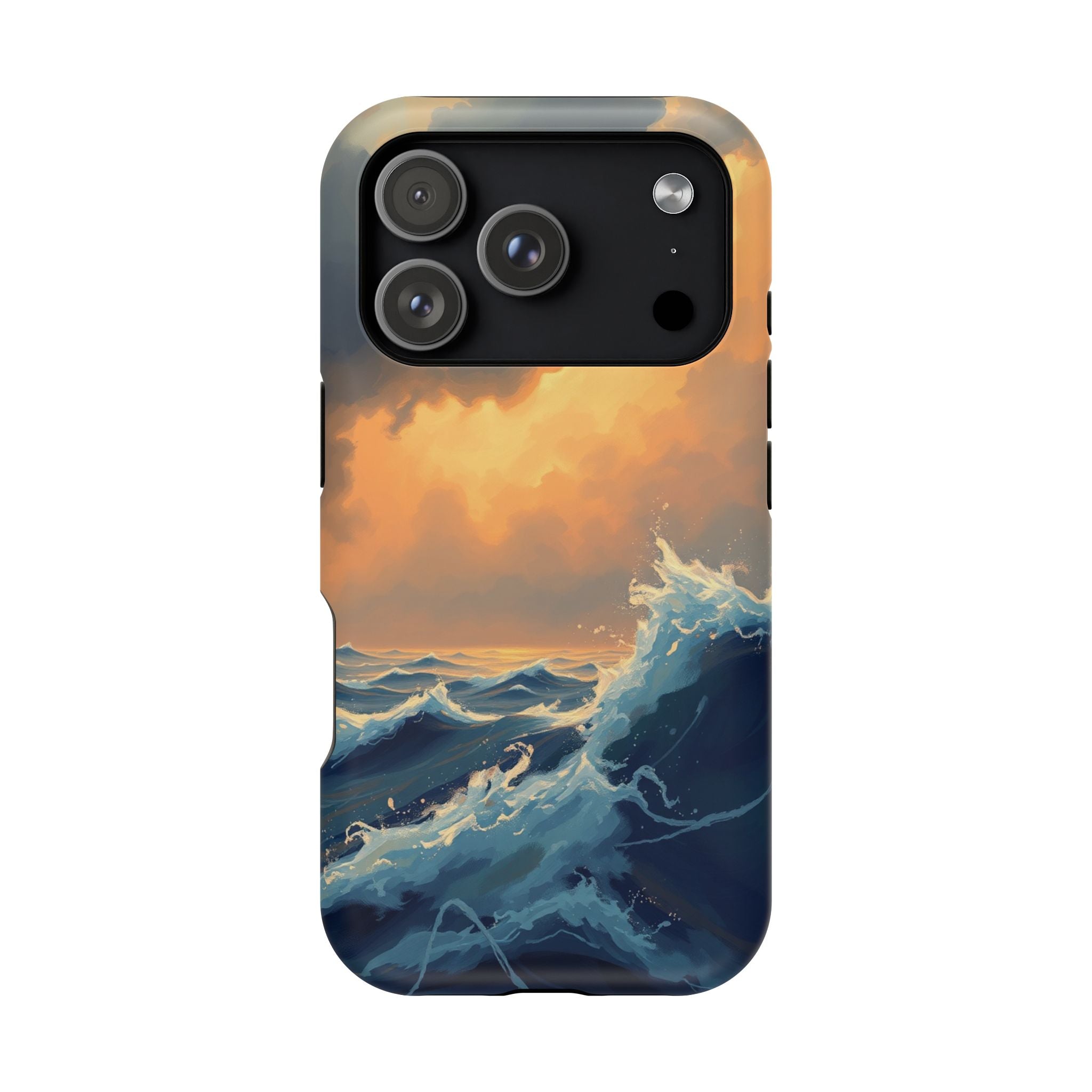iPhone Sunset Amber And Peach Storm at Sea Slim iPhone Everyday · iPhone Case