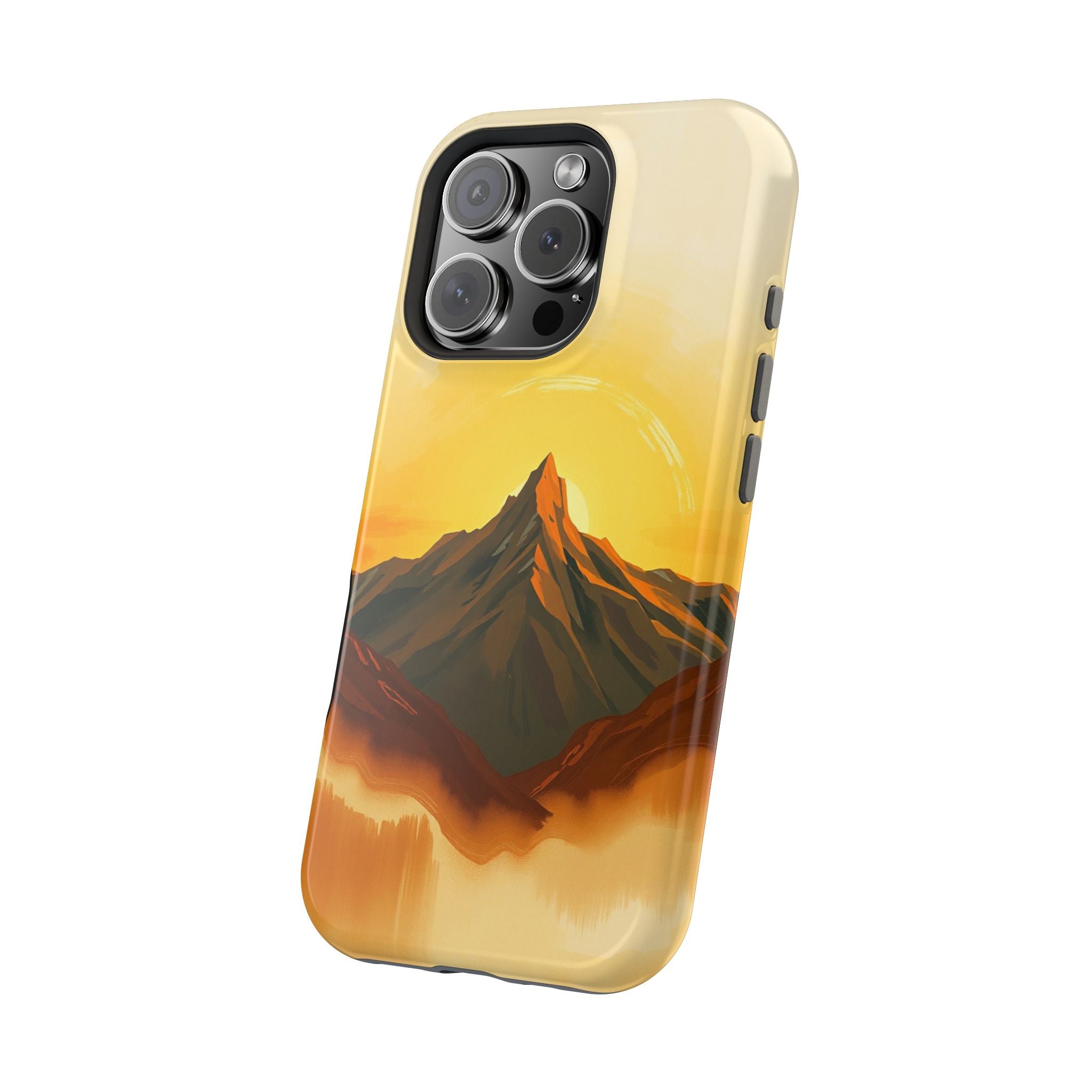 iPhone Mustard And Rust Mountain at Sunrise Slim iPhone Everyday · iPhone Case