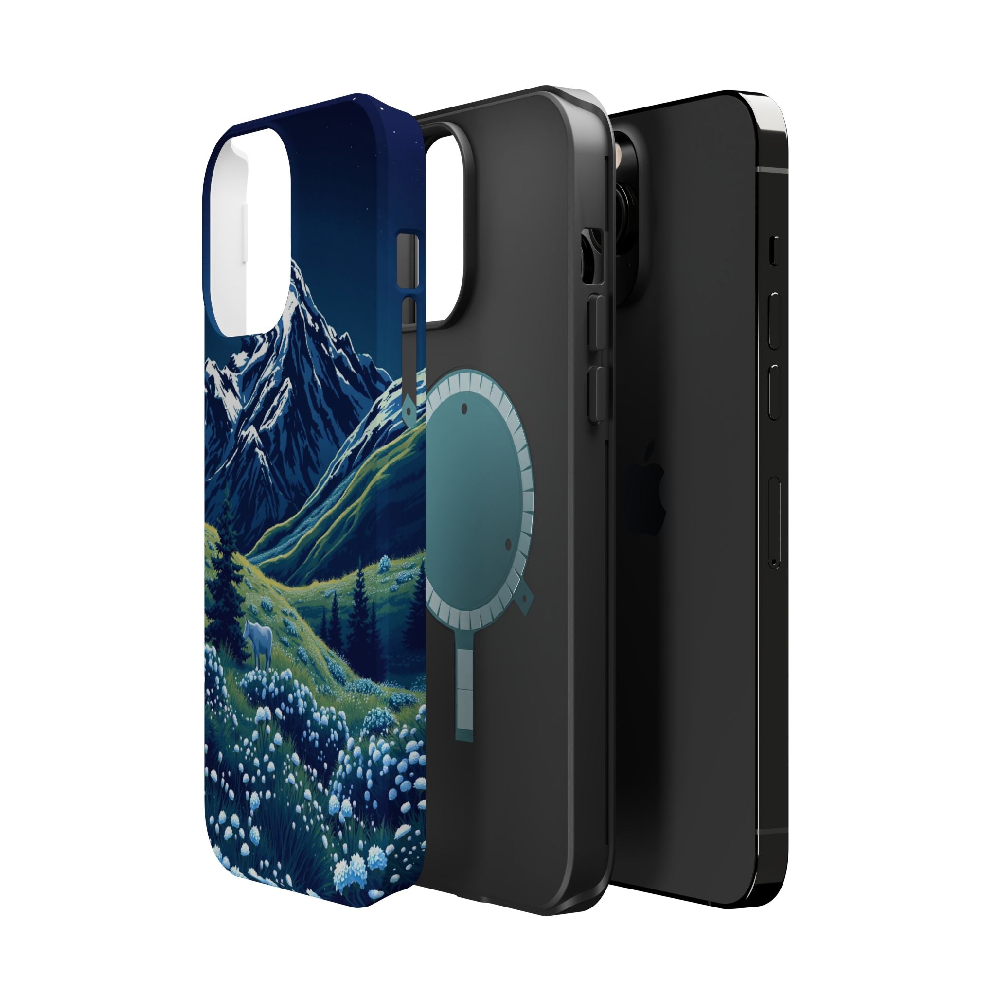iPhone Midnight Blue And Silver Alpine Meadow Slim iPhone Everyday · iPhone Case