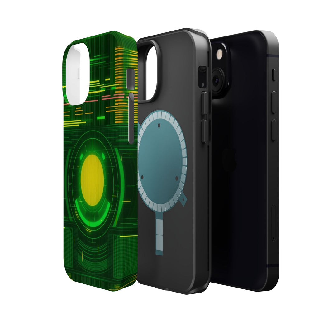 iPhone Emerald Green And Gold VHS Static Slim Everyday Designer Case · iPhone Ca