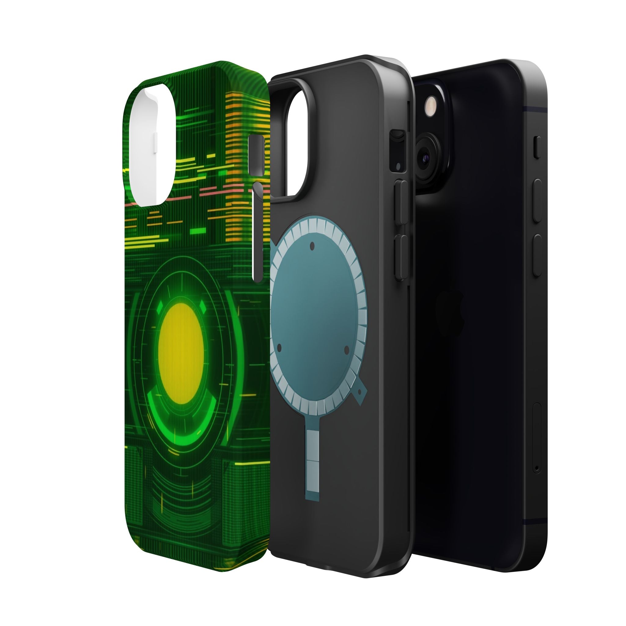 iPhone Emerald Green And Gold VHS Static Slim Everyday Designer Case · iPhone Ca