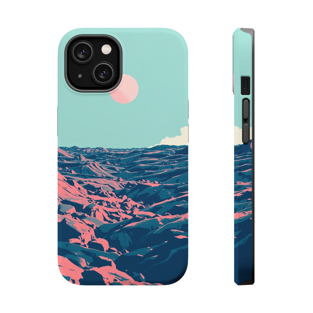 iPhone Mint And Blush Lava Field Bold Modern Everyday Snap Case · iPhone Case