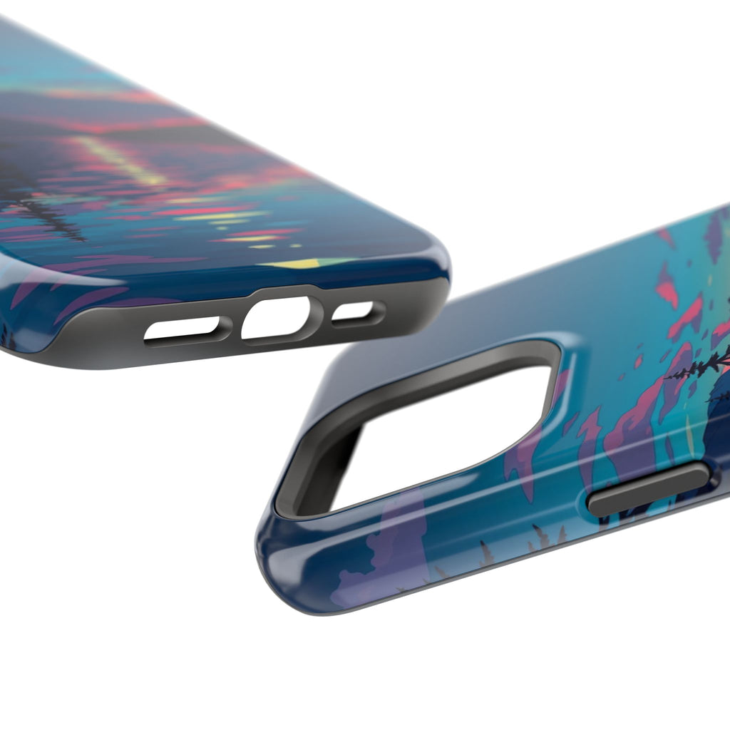 iPhone Vibrant Lake at Twilight Design Slim Everyday Designer Case · iPhone Case