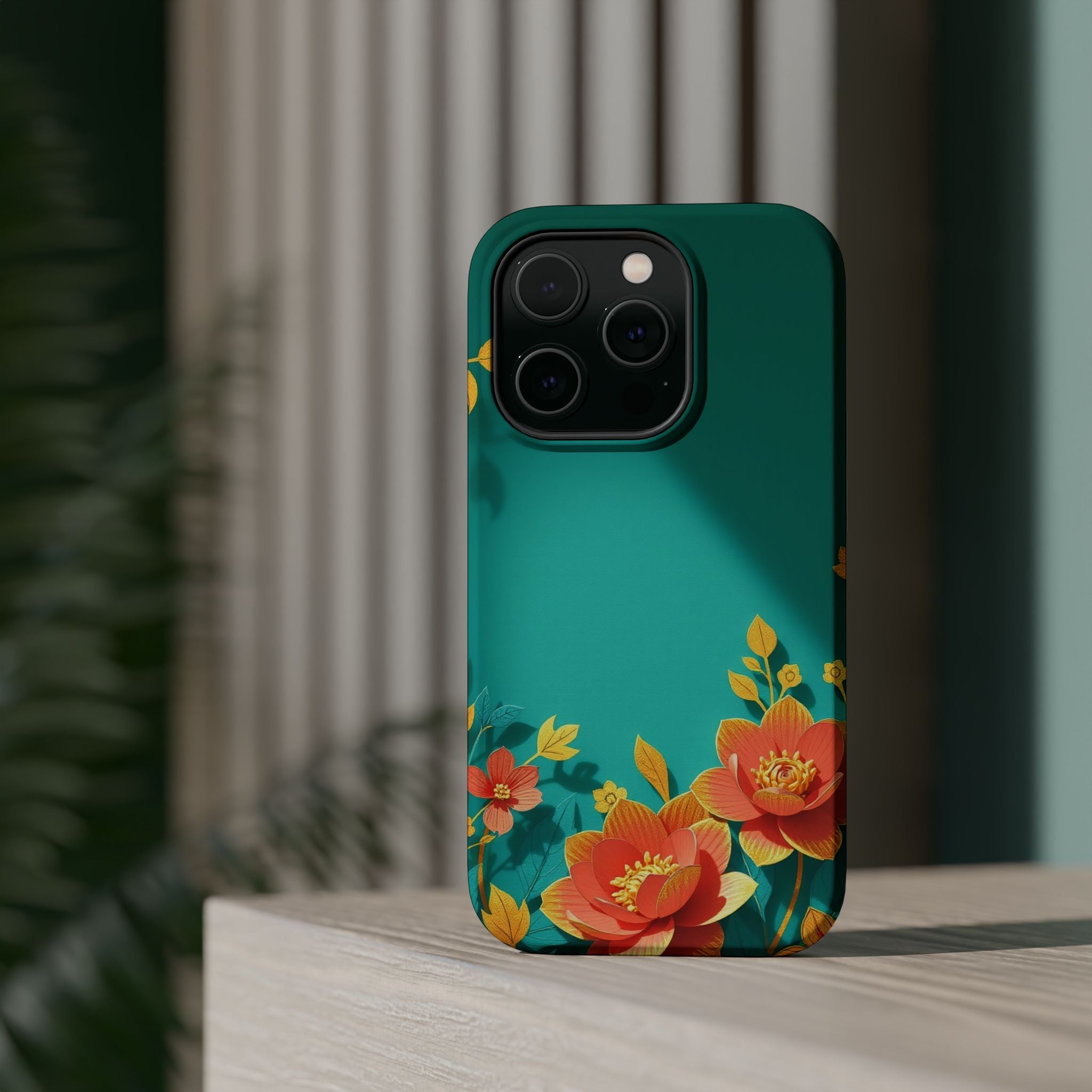 iPhone Floral Gold Foil Paper Cut Art Slim Everyday Designer Case · iPhone Case