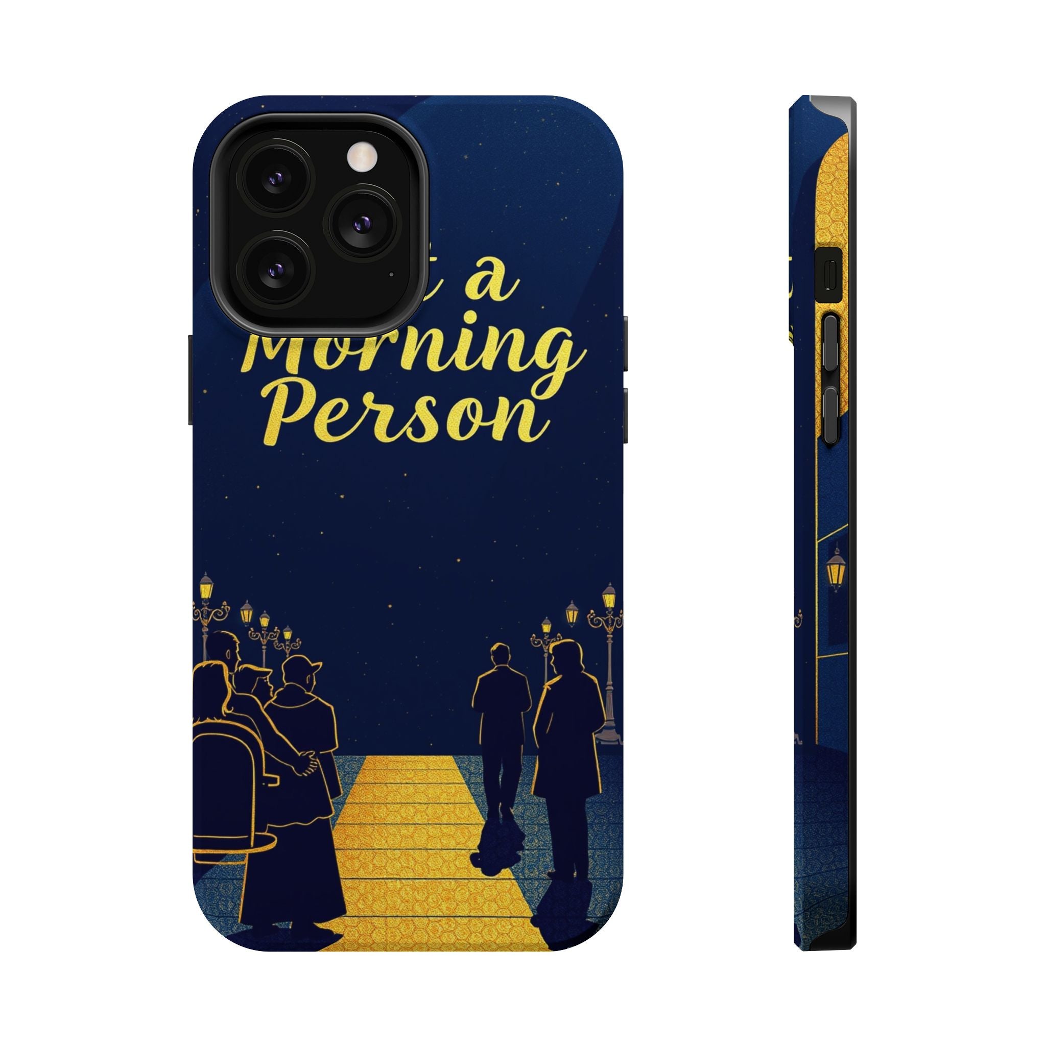 iPhone Midnight Blue And Silver Not a Morning Person Slim Snap Case · iPhone Cas