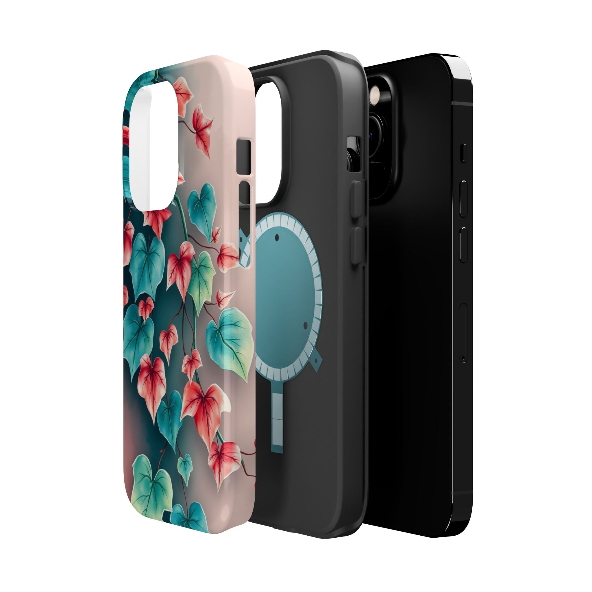 iPhone Art Nouveau Vine Teal And Coral Slim Snap Case · iPhone Case