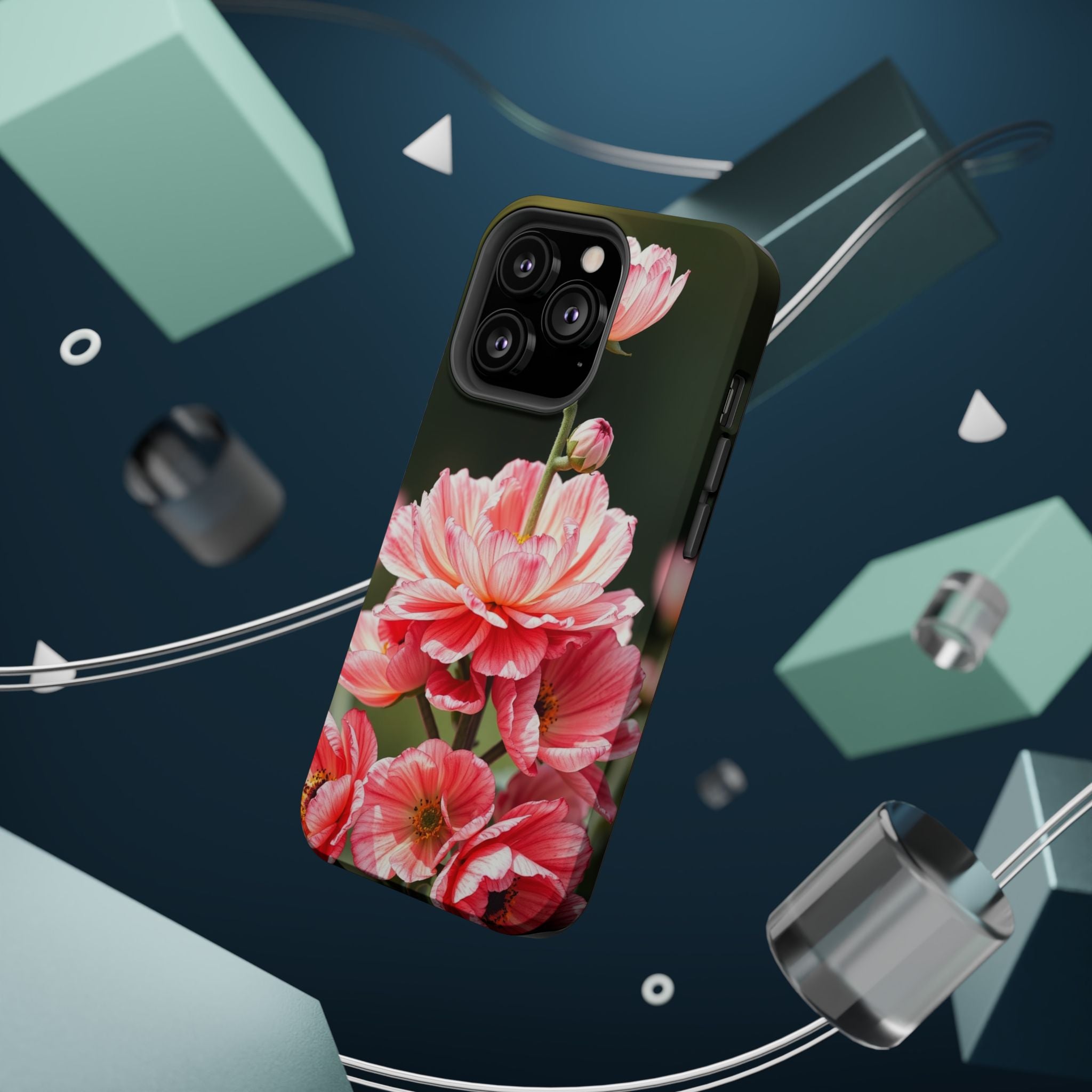 iPhone Ranunculus Stack Vibrant Watercolor Slim Snap Case · iPhone Case