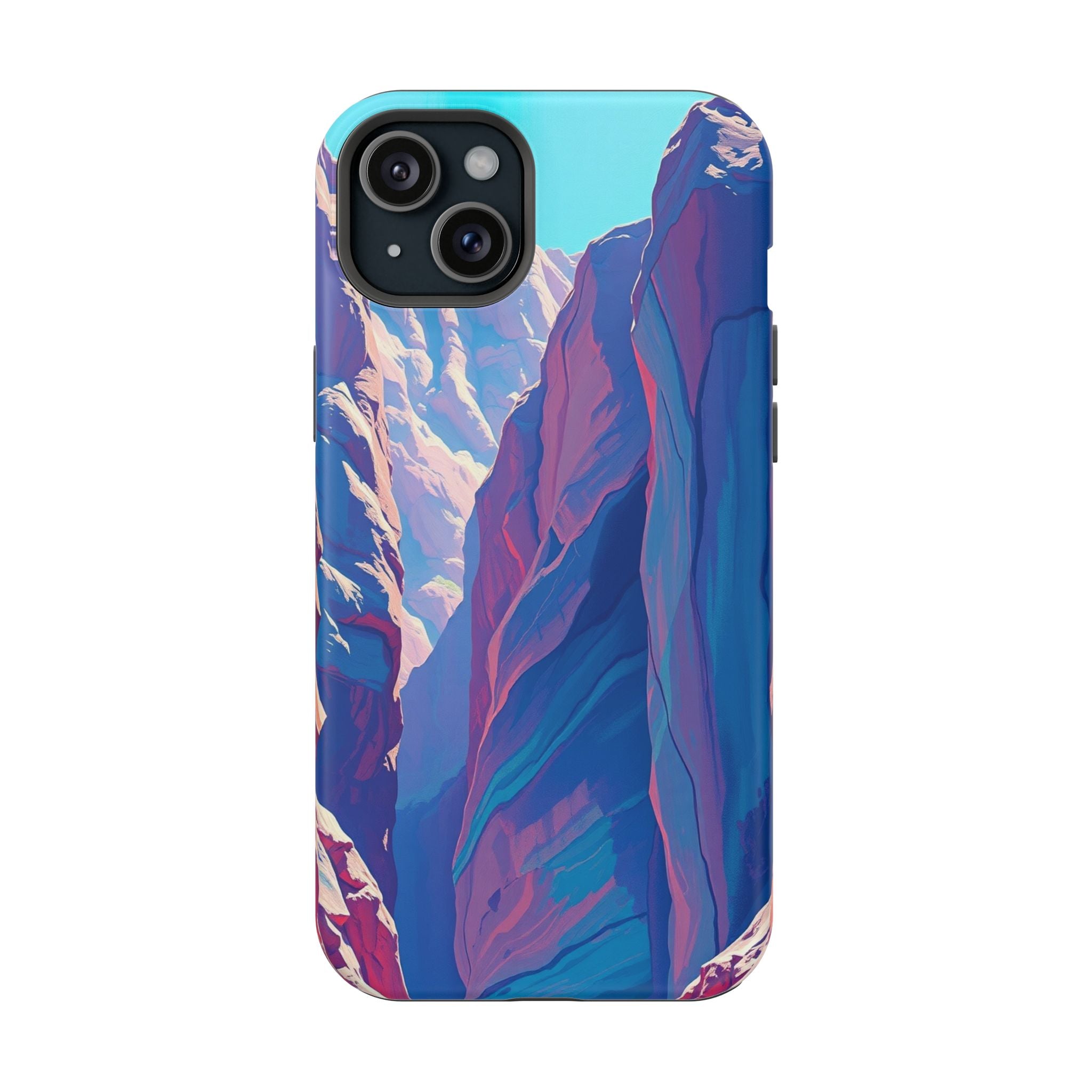 iPhone Cyan And Magenta Canyon Wall Slim Everyday Designer Case · iPhone Case