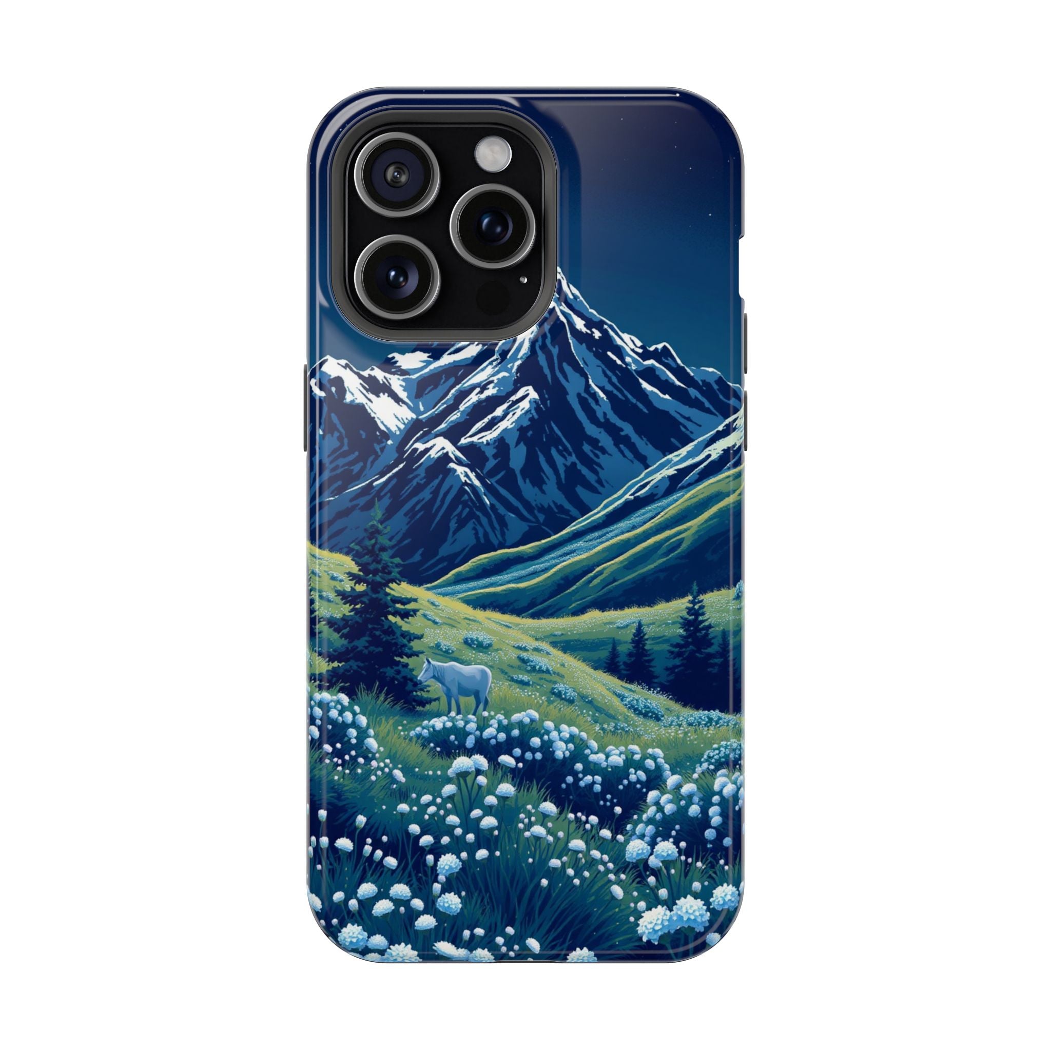 iPhone Midnight Blue And Silver Alpine Meadow Slim iPhone Everyday · iPhone Case