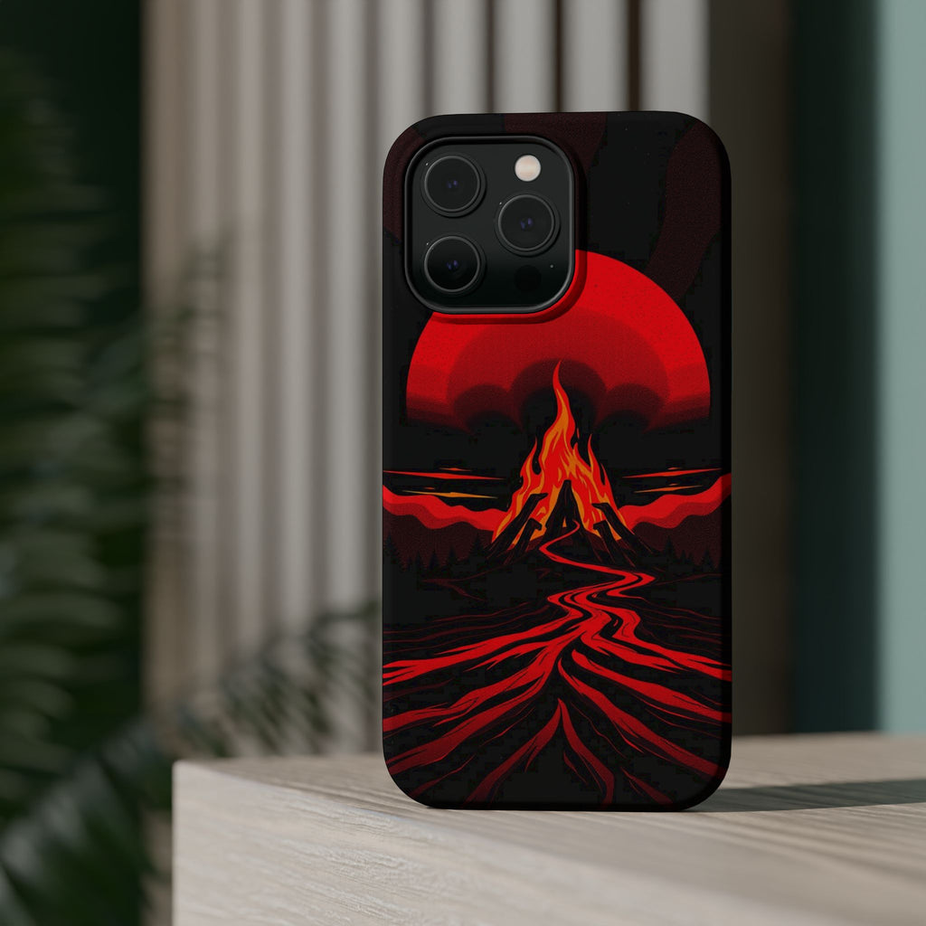 iPhone Black And Crimson Wildfire Glow Slim Everyday Designer Case · iPhone Case