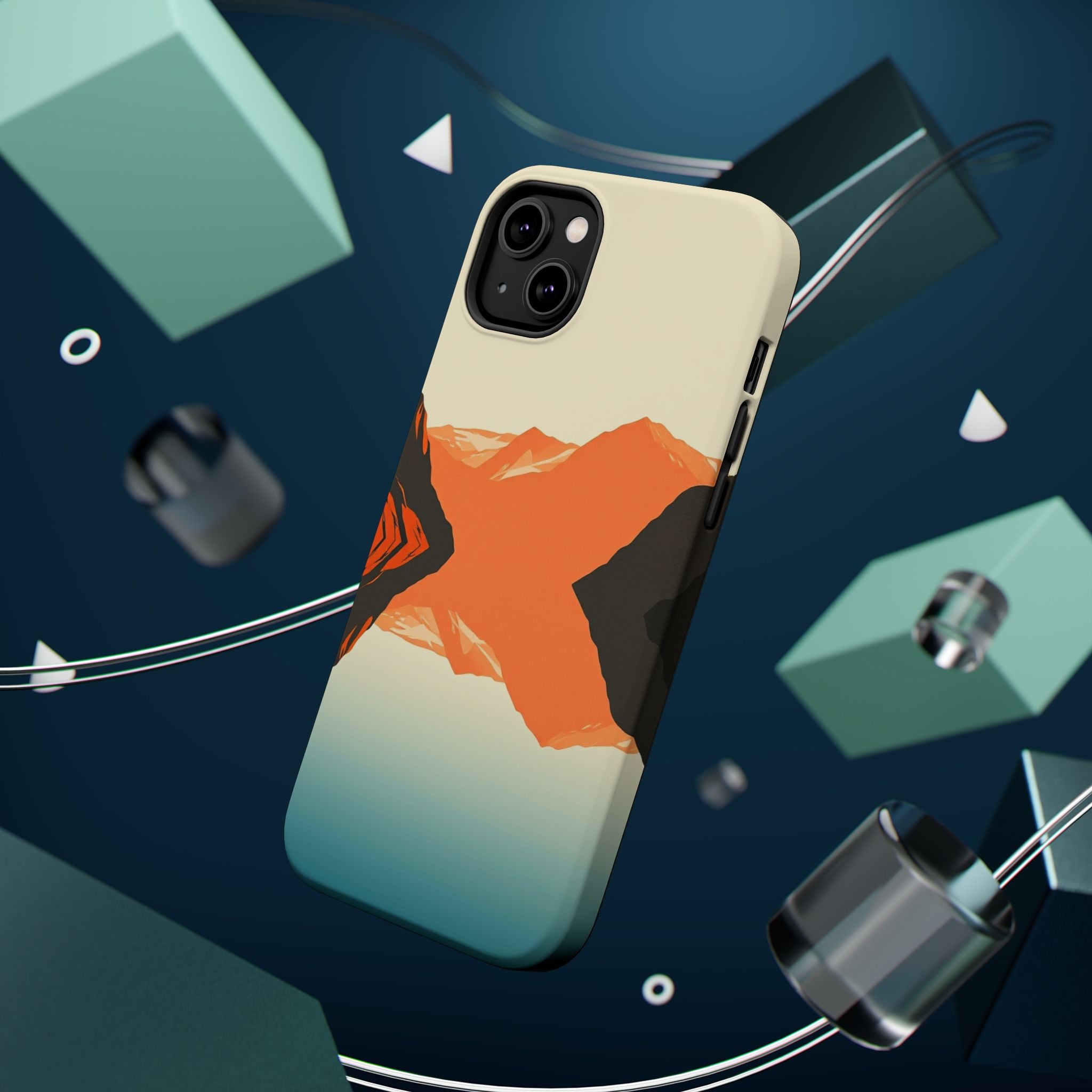 iPhone Burnt Orange And Sand Fjord Reflection Slim iPhone Everyday · iPhone Case