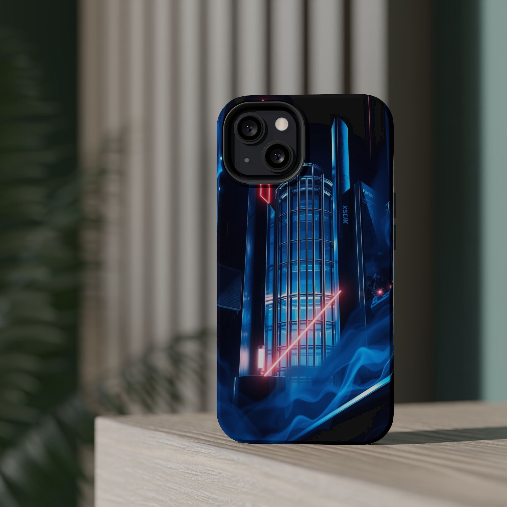 iPhone Midnight Blue And Silver Bauhaus Composition Slim Snap Case · iPhone Case