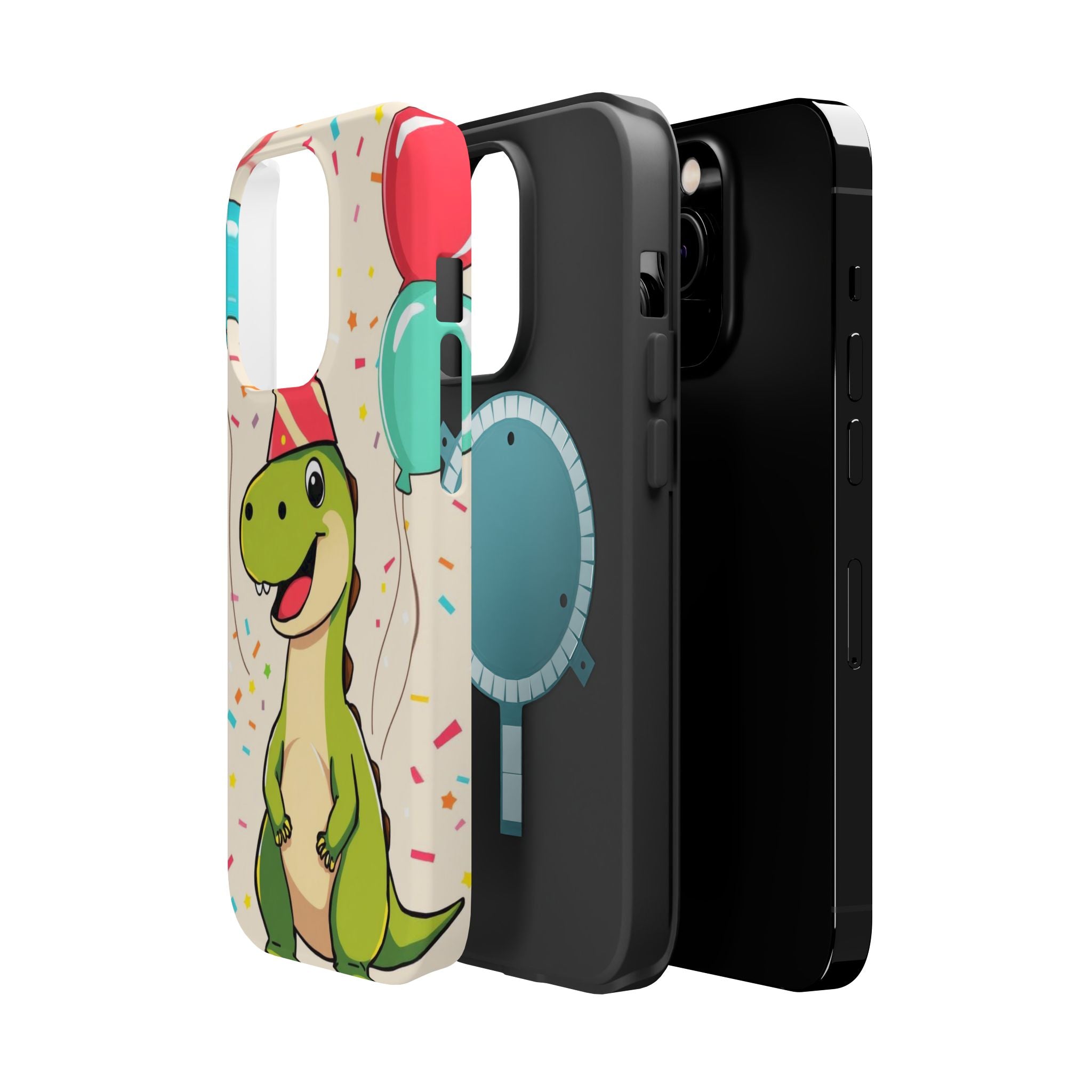 iPhone Dino with Party Hat Kids Fun Phone Case Gift Slim Snap Case · iPhone Case