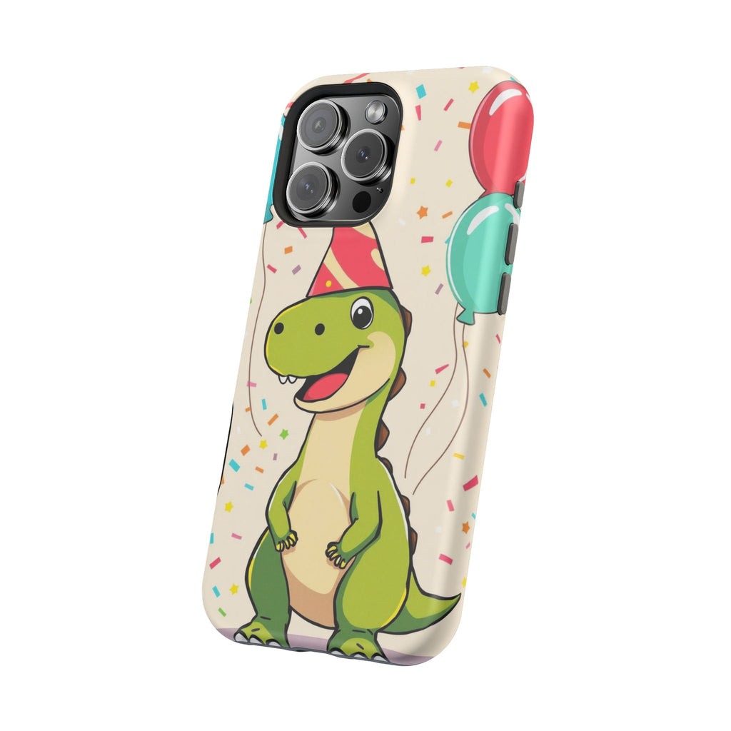 iPhone Dino with Party Hat Kids Fun Phone Case Gift Slim Snap Case · iPhone Case