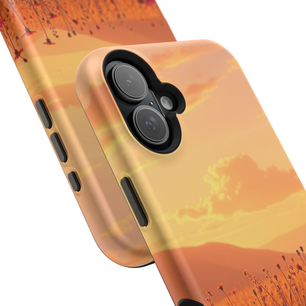iPhone Sunset Amber And Peach Wildflower Field Soft iPhone Finish · iPhone Case