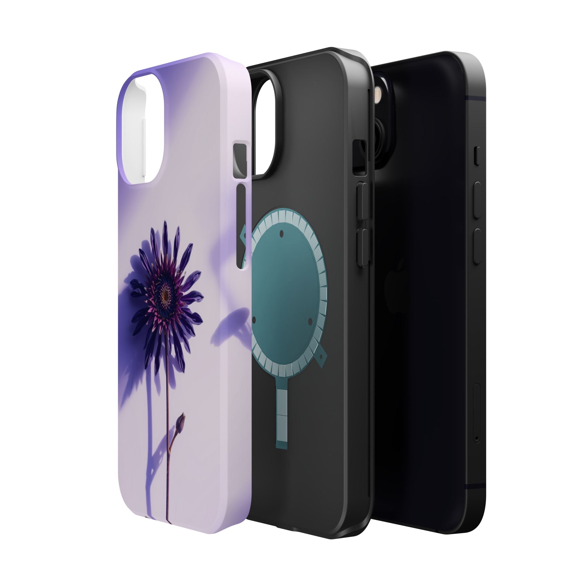 iPhone Indigo And Violet Dried Flower Flat Lay Soft iPhone Finish · iPhone Case