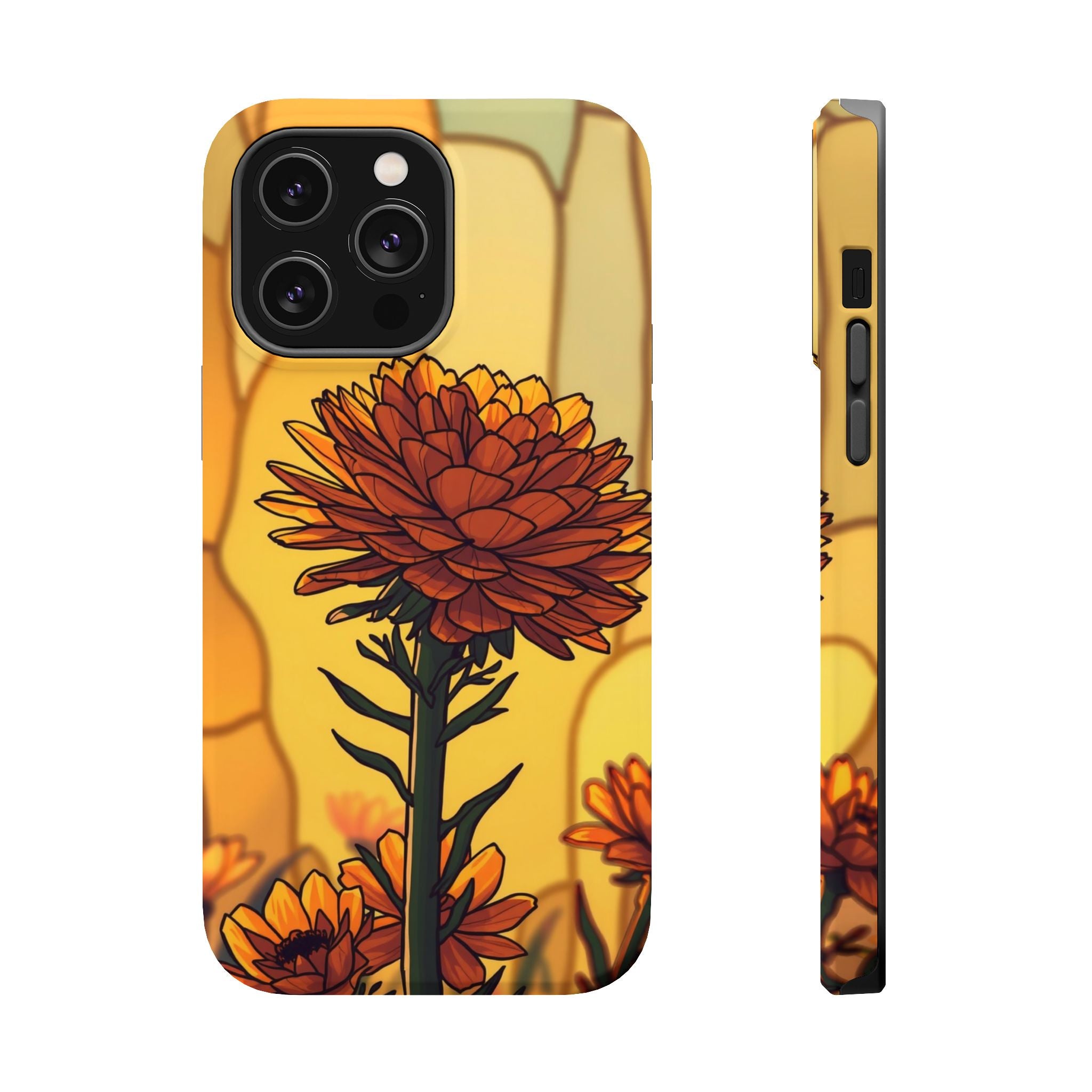 iPhone Sunset Amber And Peach Ranunculus Stack Soft iPhone Finish · iPhone Case