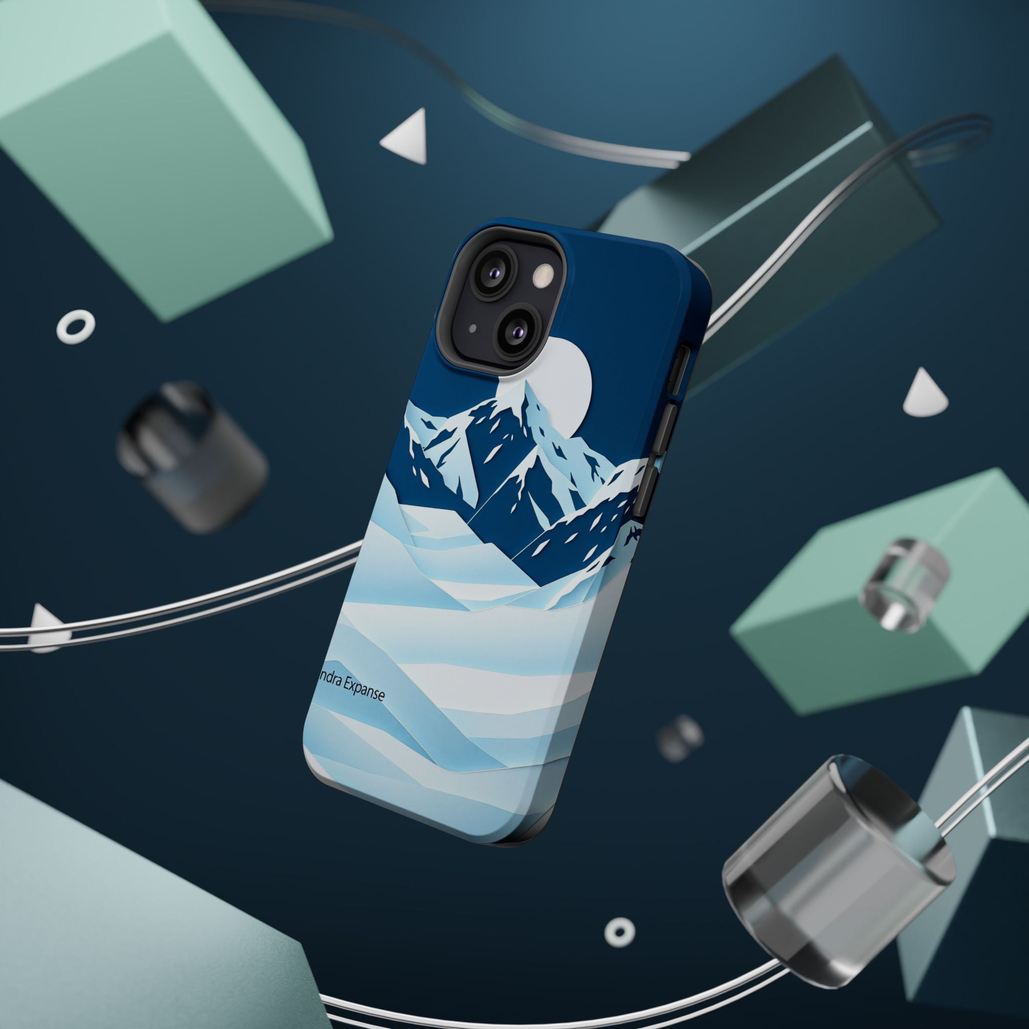 iPhone Midnight Blue And Silver Tundra Expanse Clean iPhone 12 Minimal · iPhone