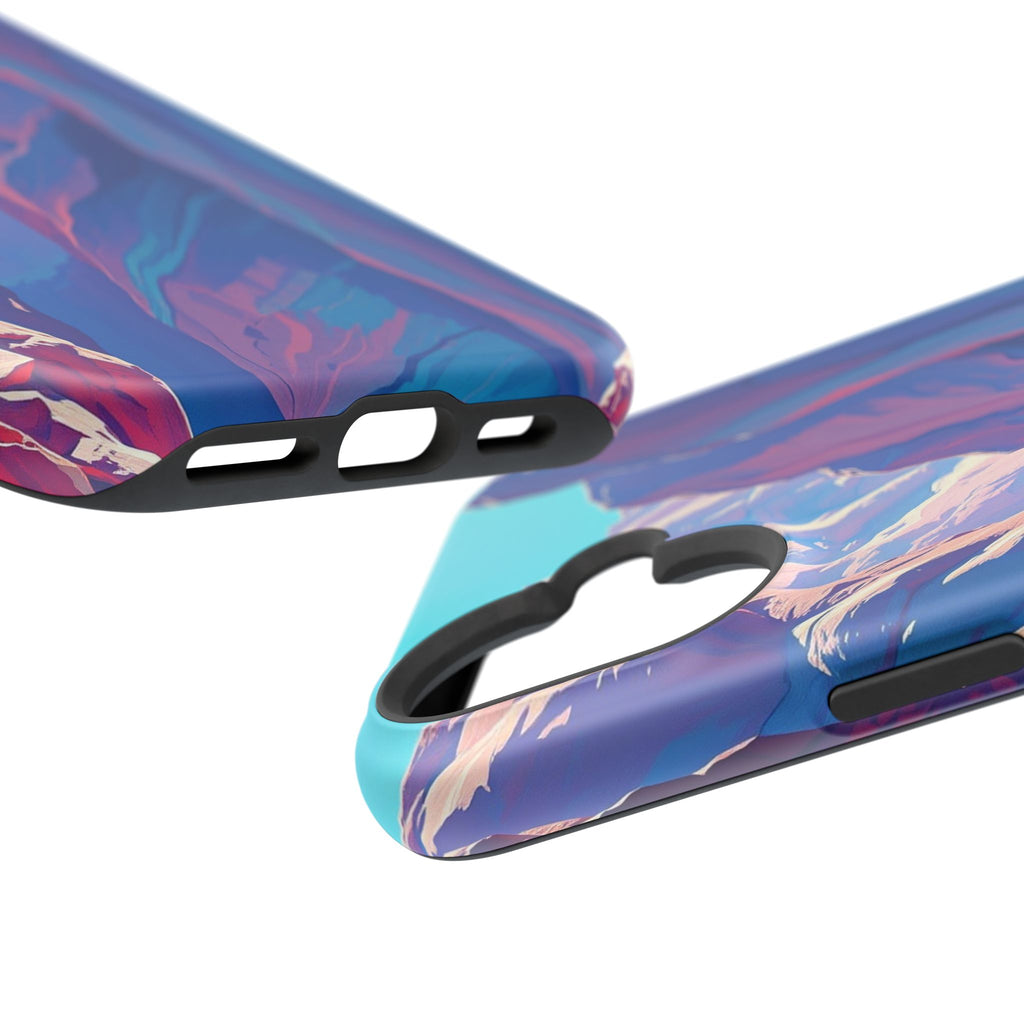 iPhone Cyan And Magenta Canyon Wall Slim Everyday Designer Case · iPhone Case