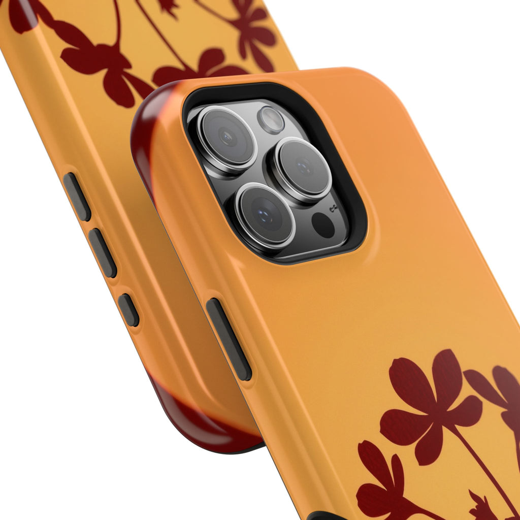 iPhone Floral Silhouette Electric Art Slim Everyday Designer Case · iPhone Case