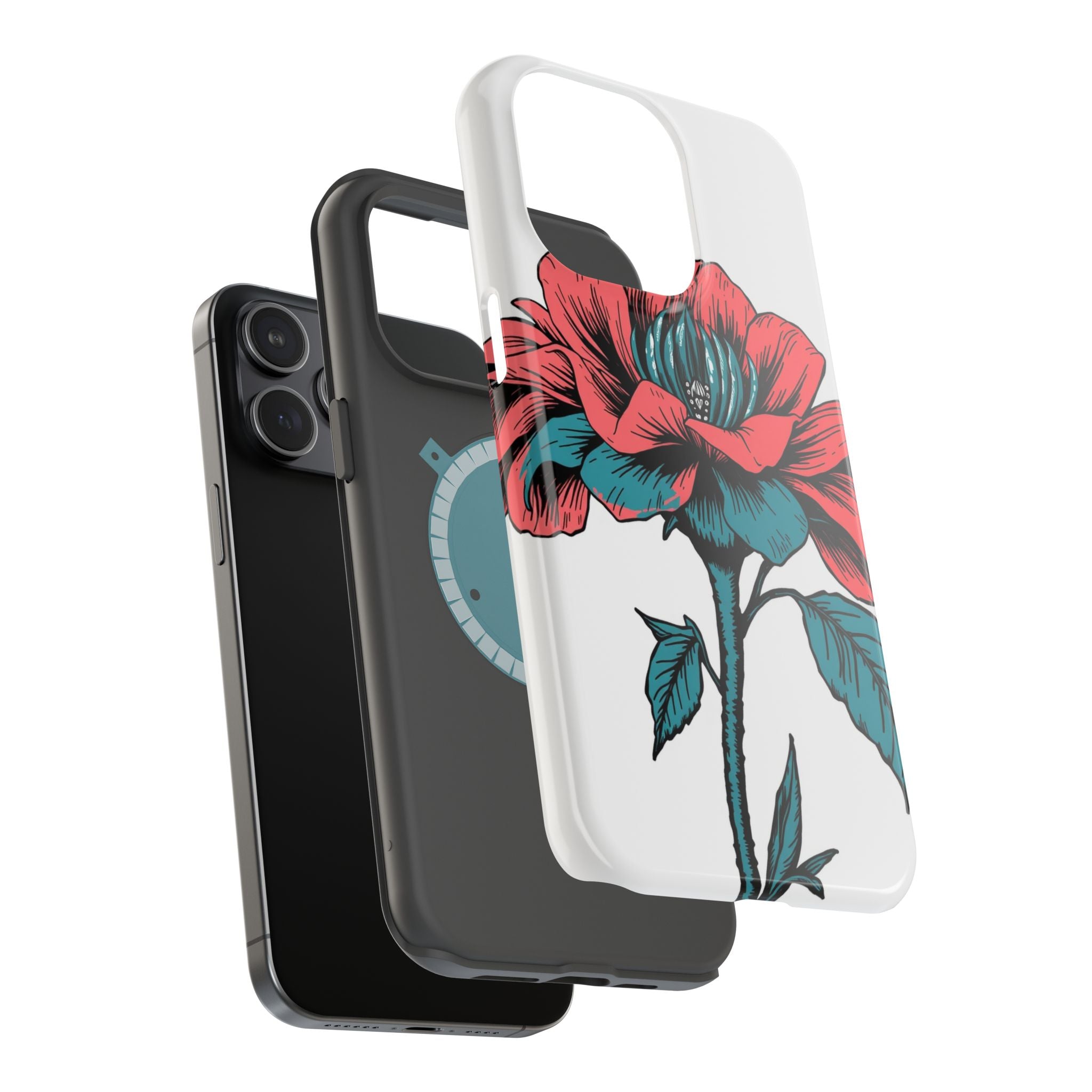 iPhone Garden Party Bloom Dark Gothic Ink Slim Snap Case · iPhone Case