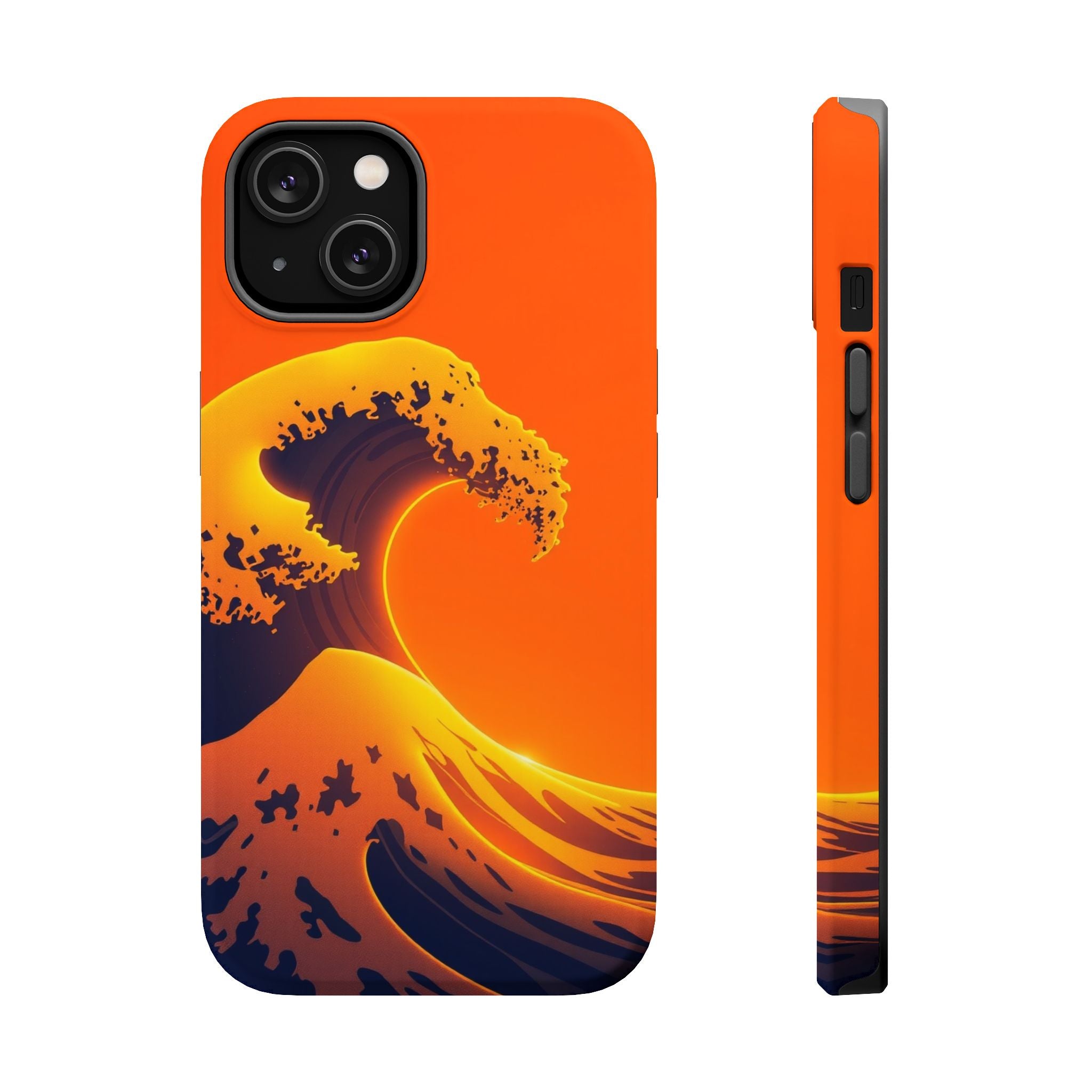 iPhone Mustard And Rust Holographic Wave Slim Everyday iPhone Designer · iPhone