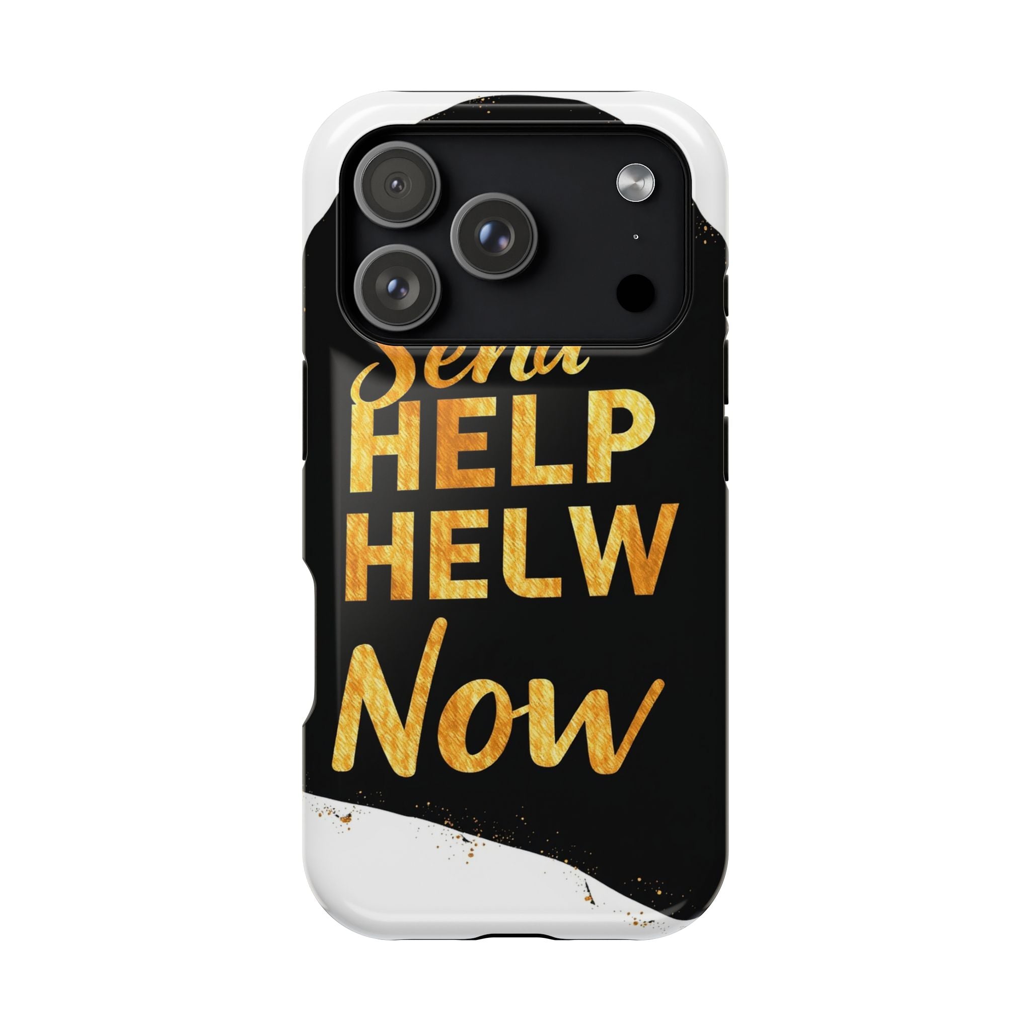iPhone Send Help Now Enchanted Art Bold Modern Everyday Snap Case · iPhone Case