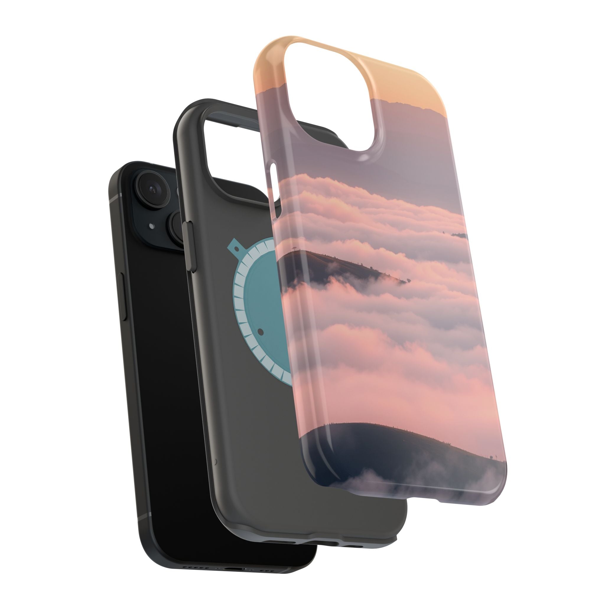 iPhone Fog Rolling Over Hills Grunge Distressed Soft iPhone Finish · iPhone Case