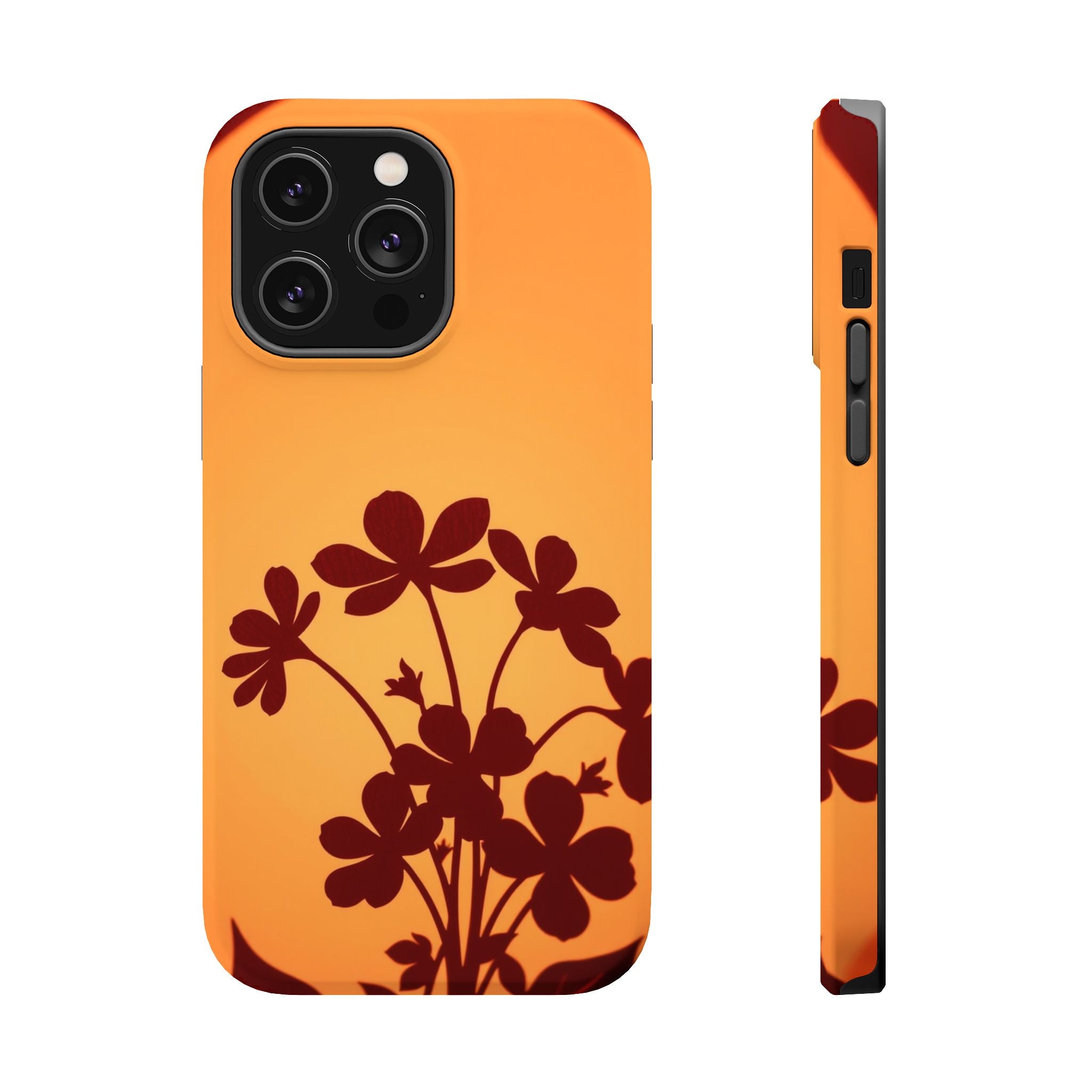 iPhone Floral Silhouette Electric Art Slim Everyday Designer Case · iPhone Case